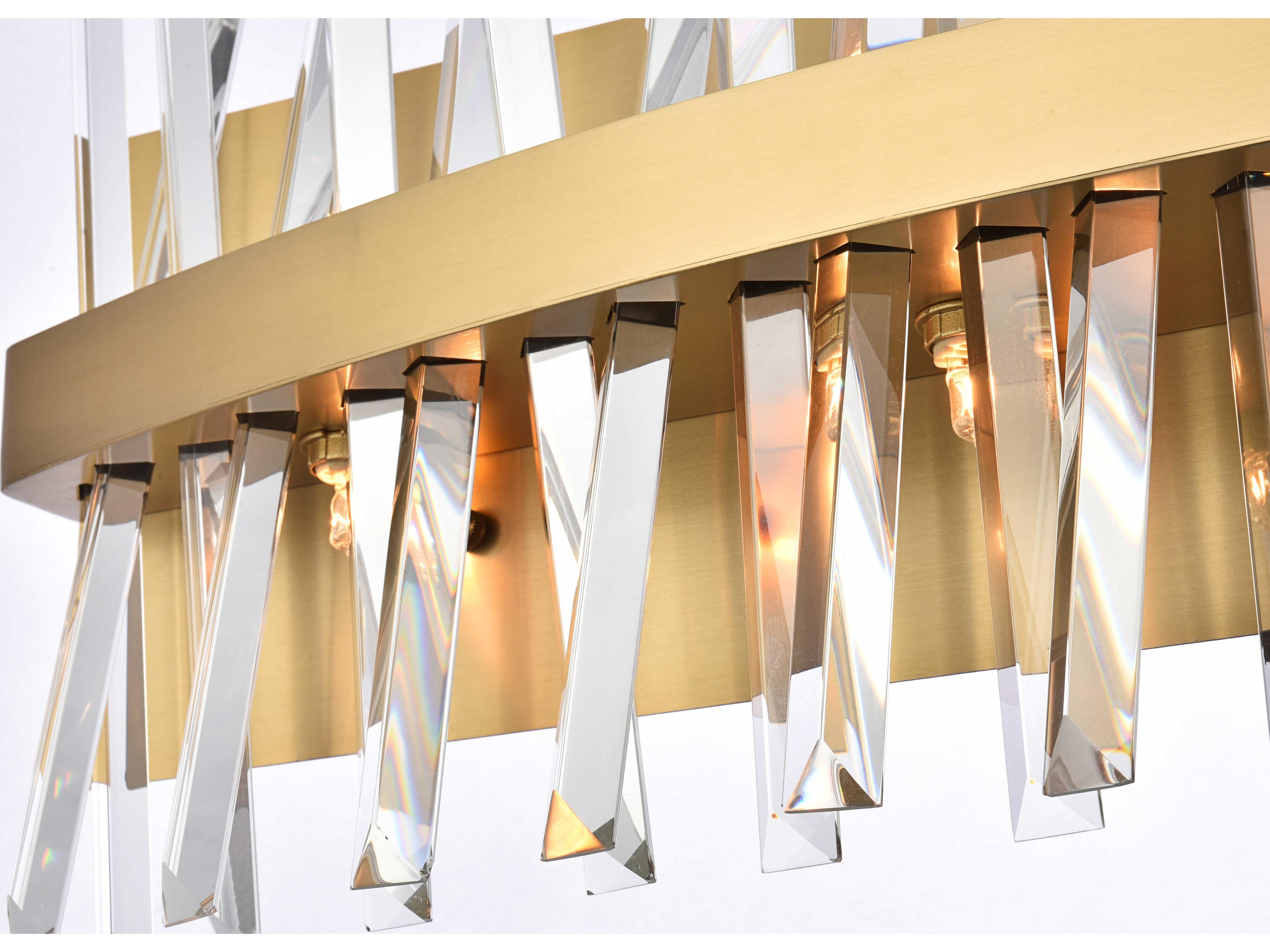 Elegant Lighting Serephina 8-Light Satin Gold Crystal Vanity Light