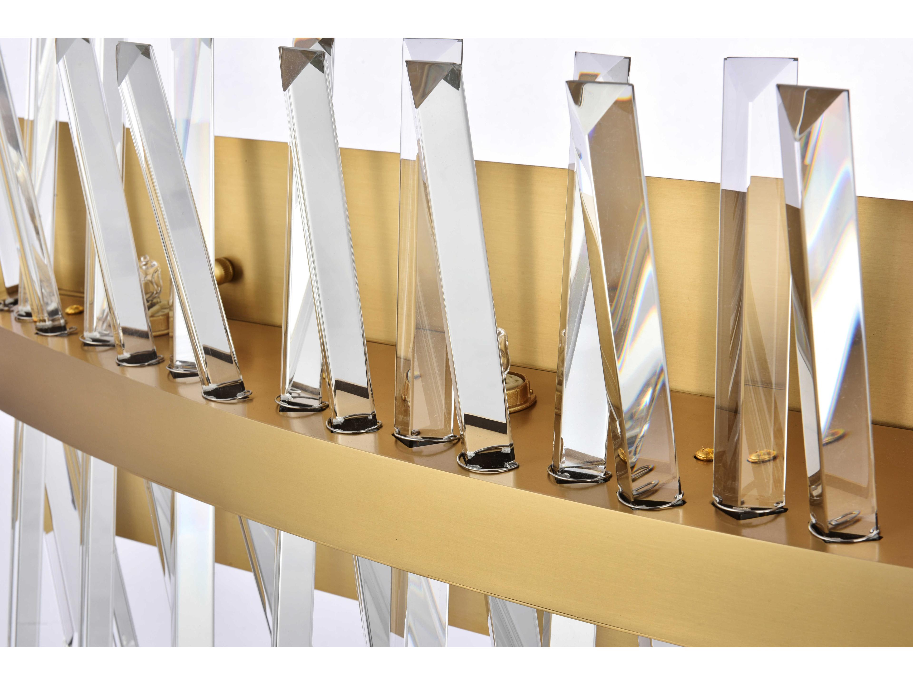 Elegant Lighting Serephina 8-Light Satin Gold Crystal Vanity Light