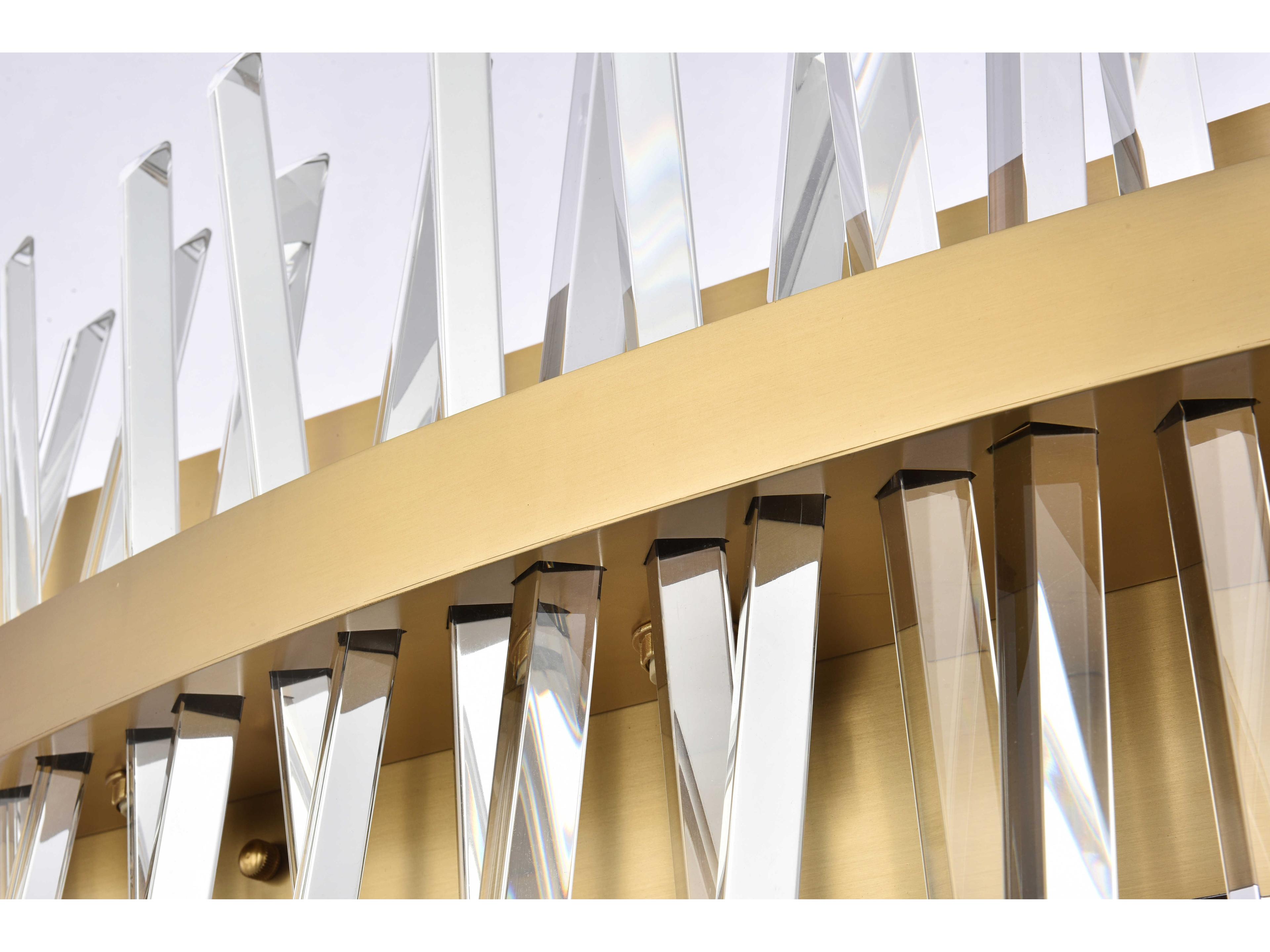 Elegant Lighting Serephina 8-Light Satin Gold Crystal Vanity Light