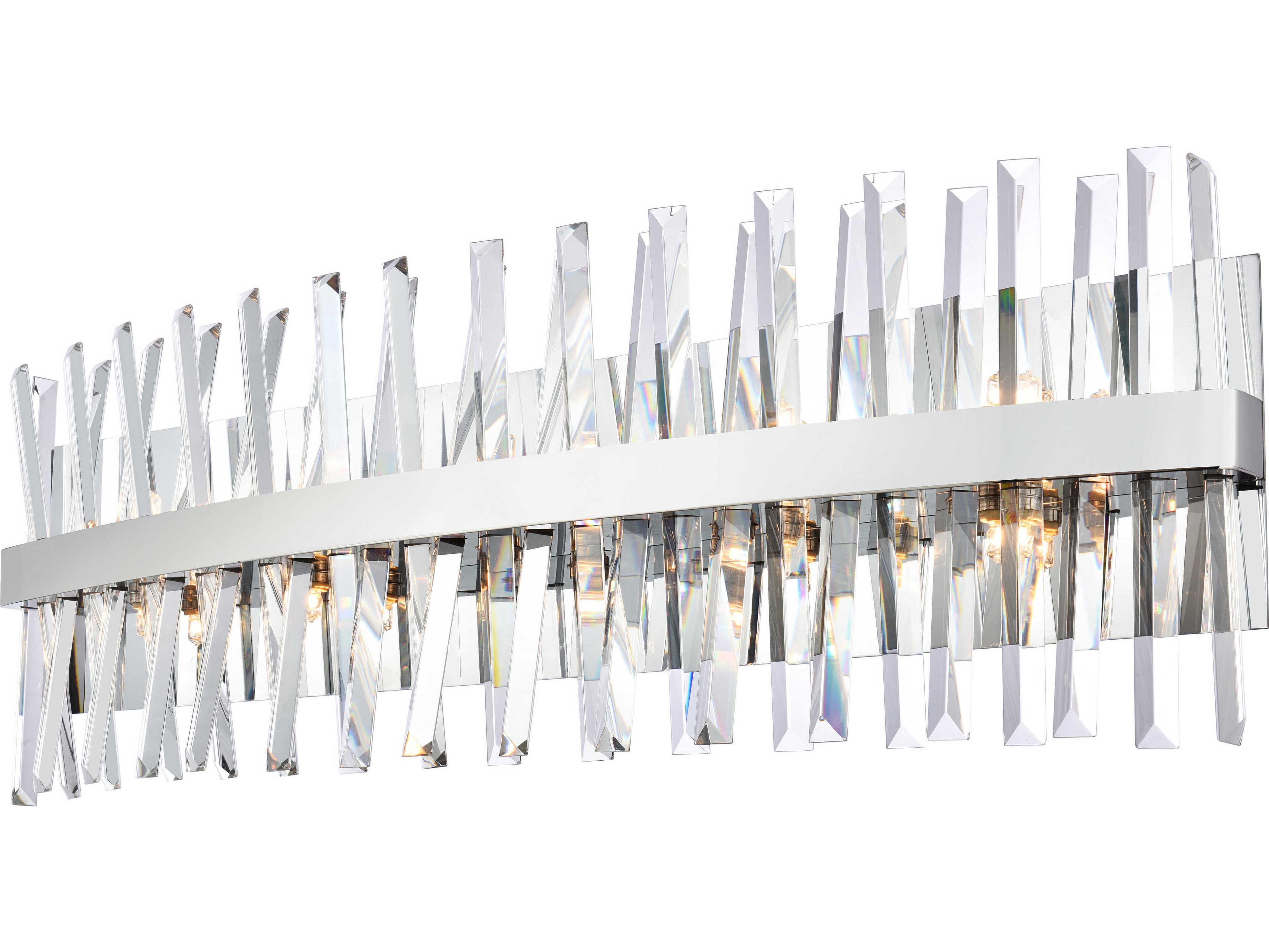 Elegant Lighting Serephina 10-Light Chrome Crystal Vanity Light