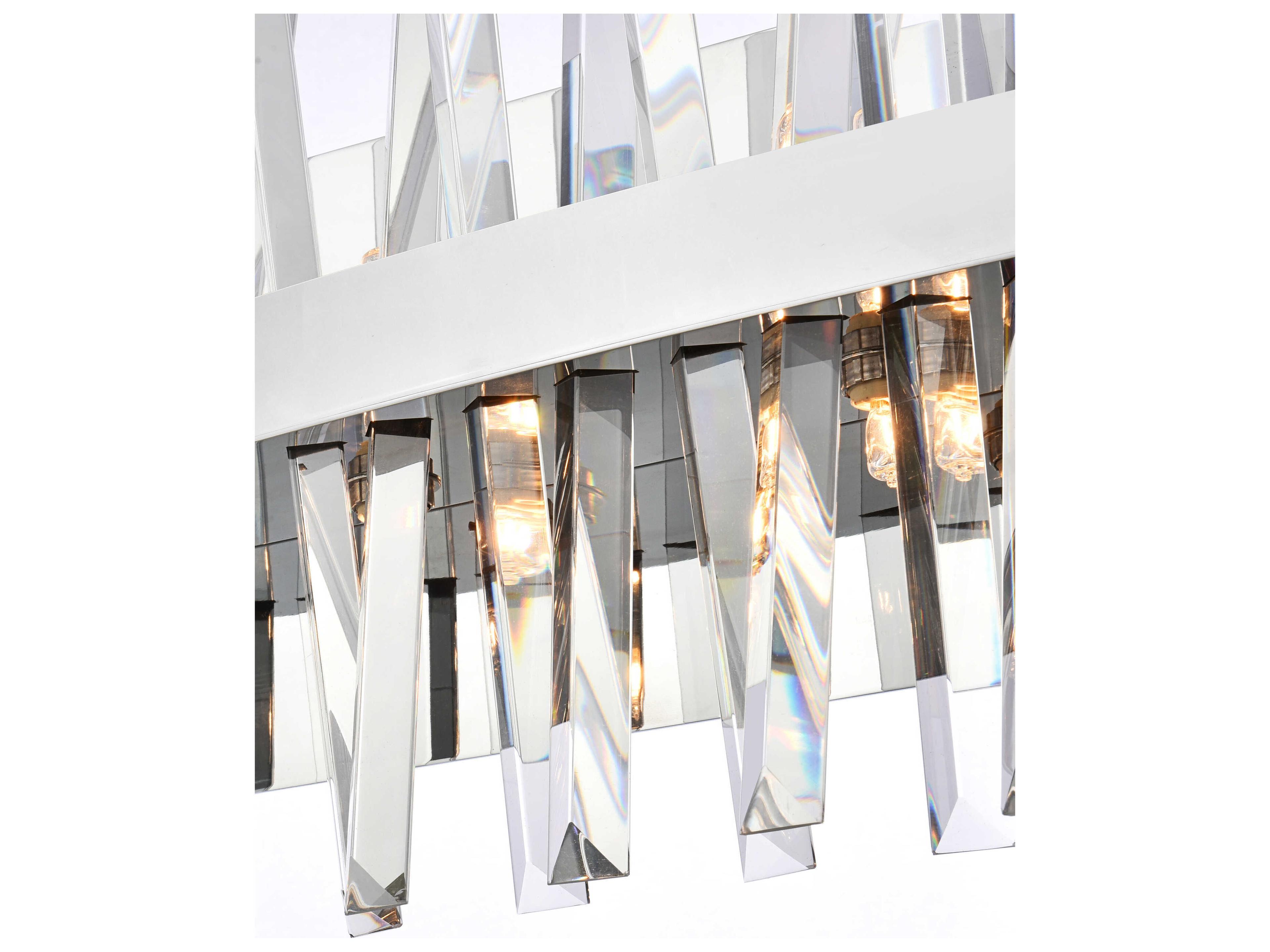 Elegant Lighting Serephina 10-Light Chrome Crystal Vanity Light