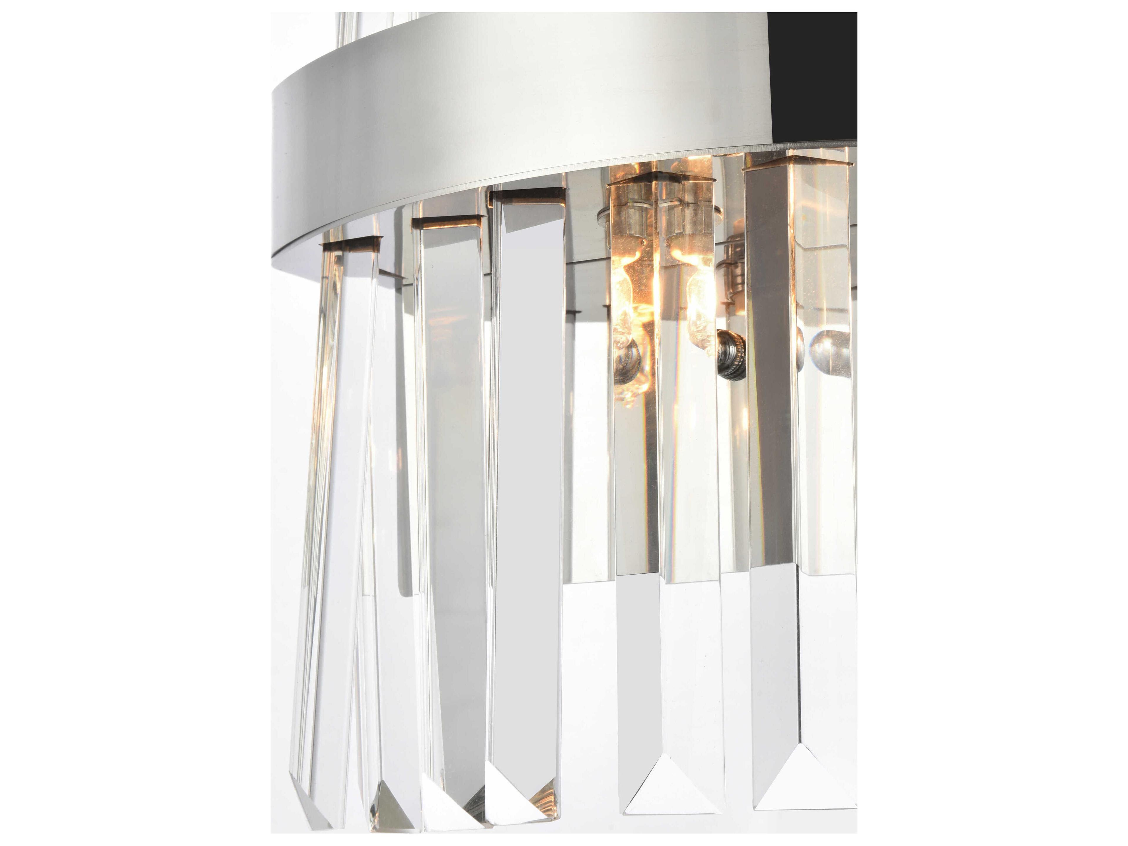 Elegant Lighting Serephina 2-Light Chrome Crystal Wall Sconce