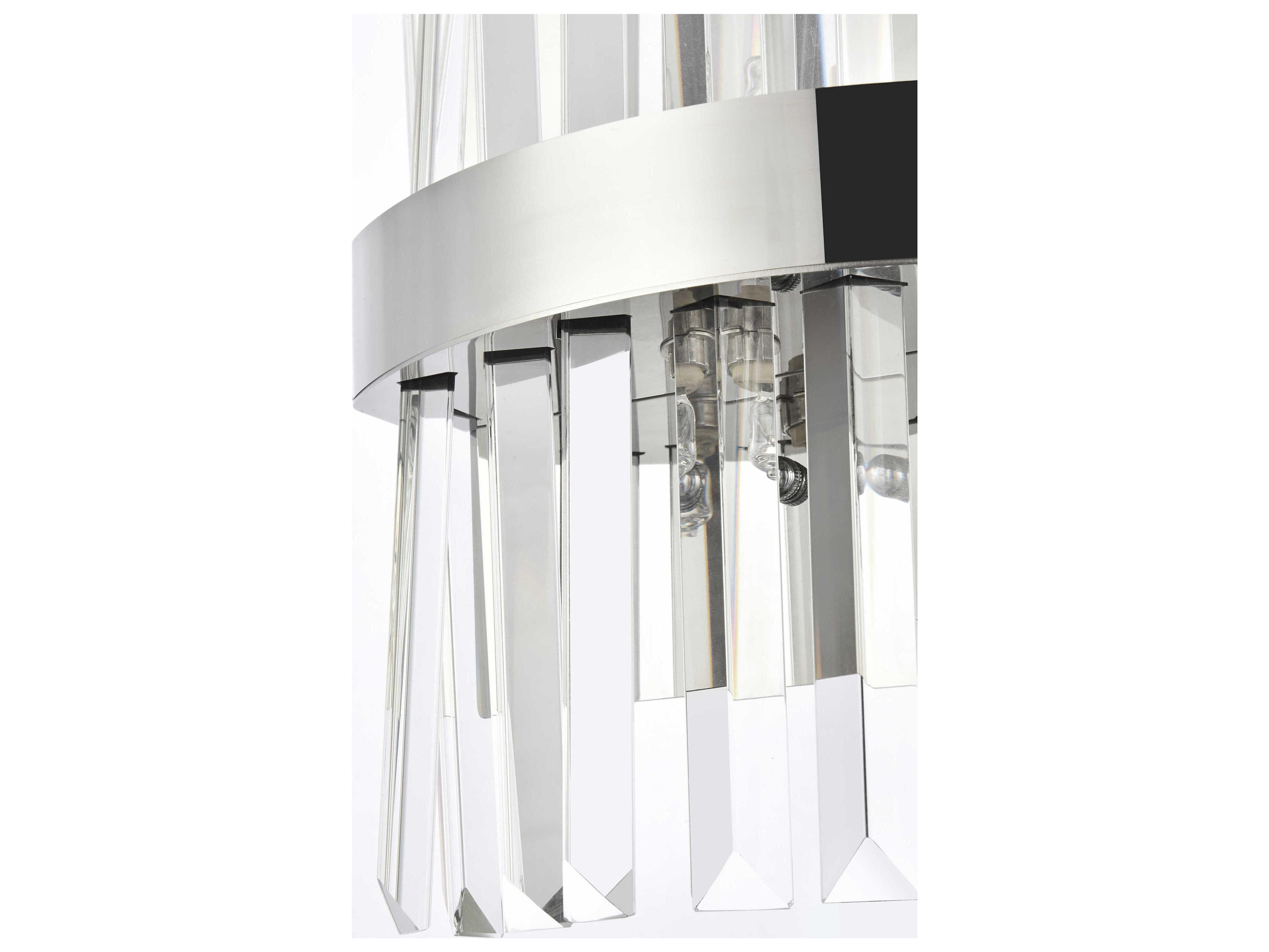 Elegant Lighting Serephina 2-Light Chrome Crystal Wall Sconce