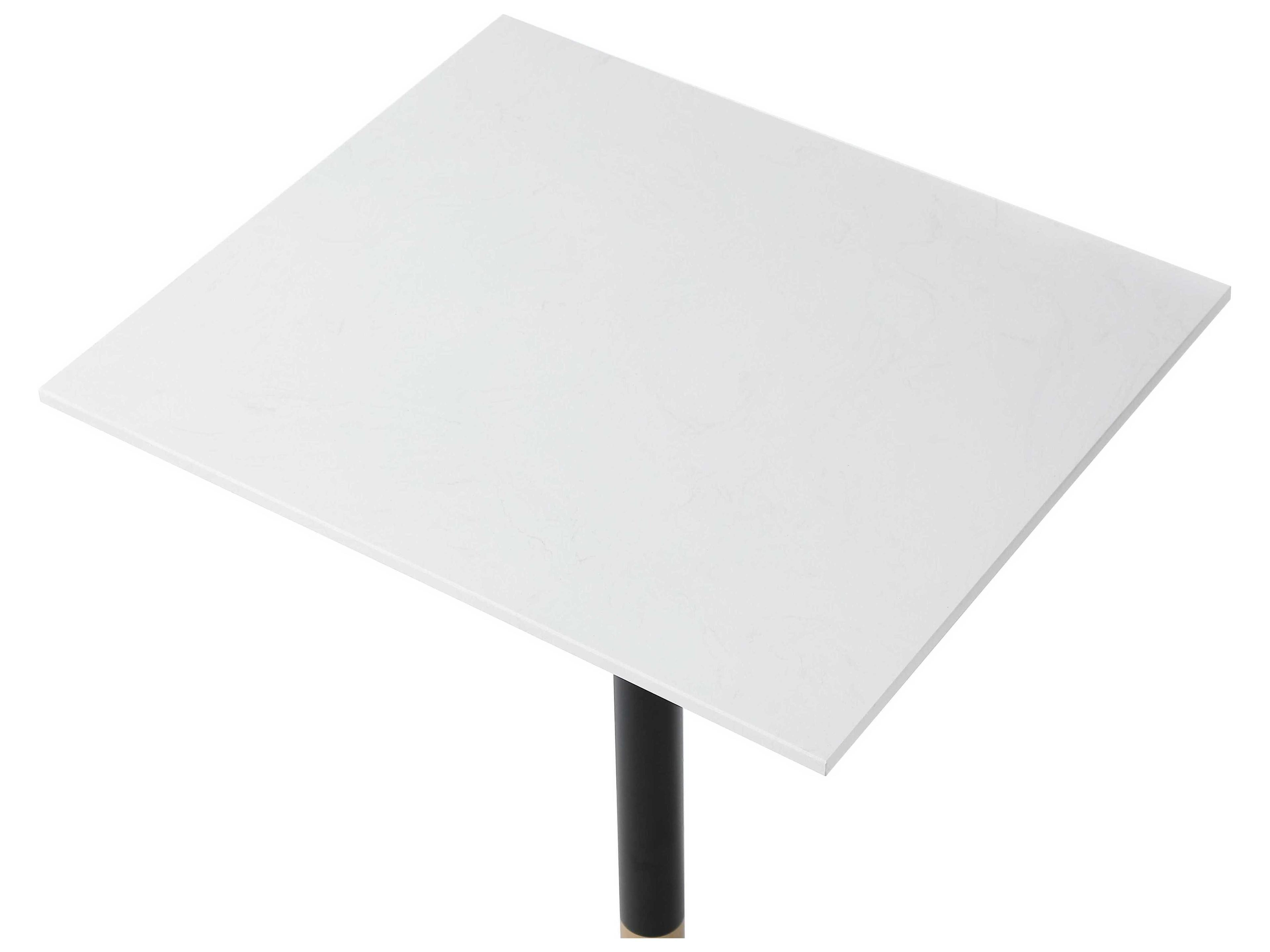 Elegant Lighting Ronan White Gold Rectangular Faux Marble Bar Table