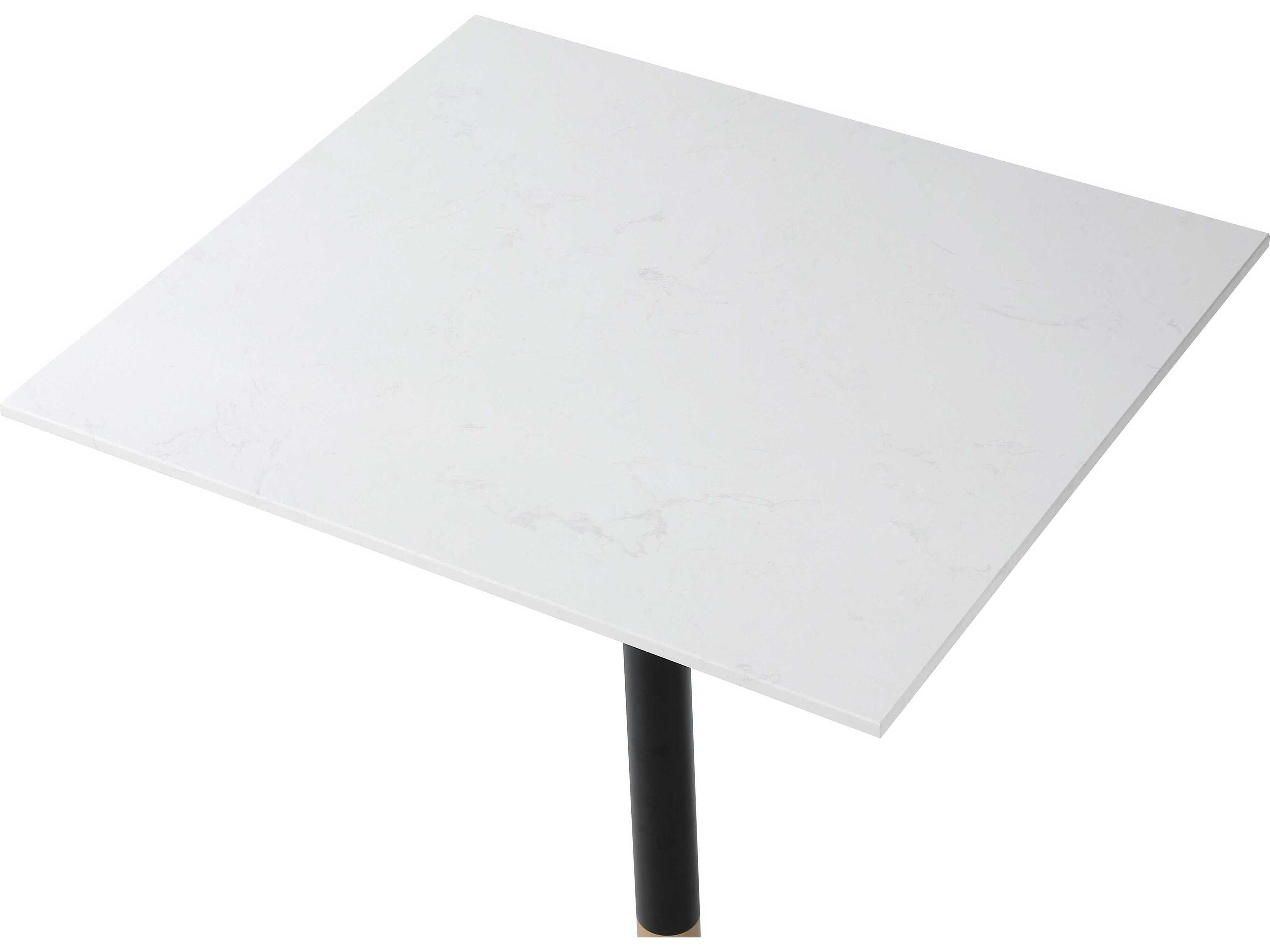 Elegant Lighting Ronan White Gold Rectangular Faux Marble Bar Table