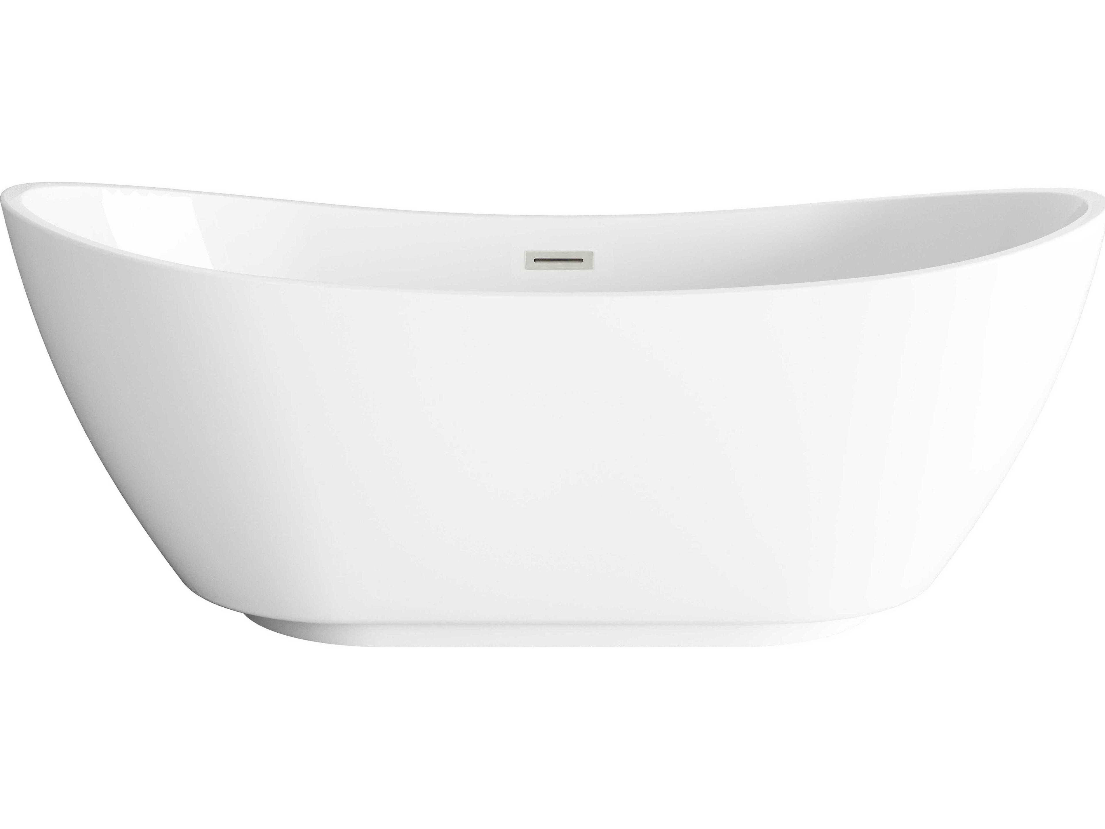 Elegant Lighting Ines Glossy White Soaking Bathtub