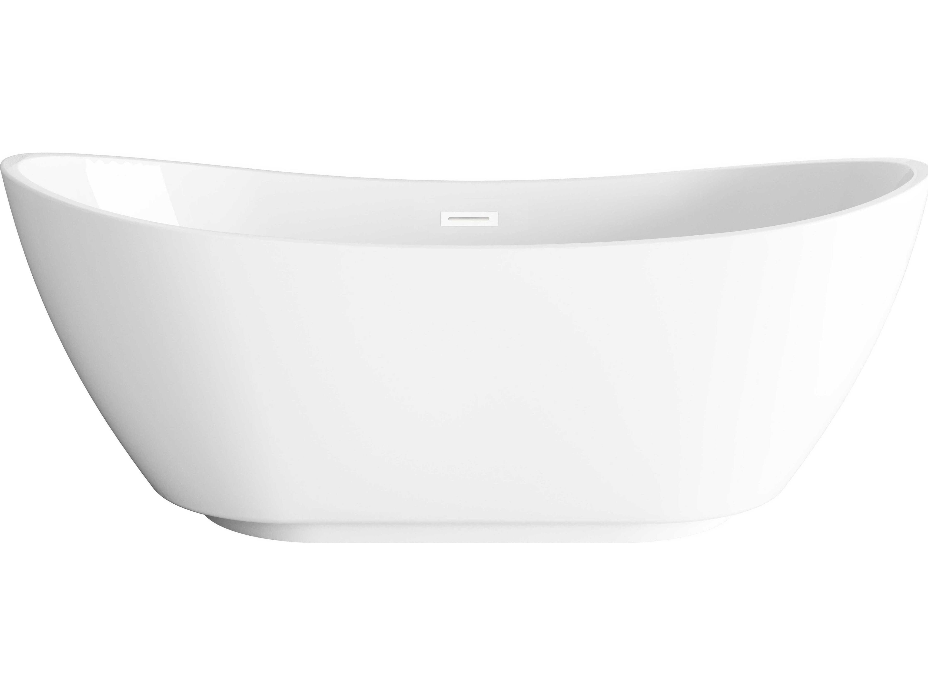 Elegant Lighting Ines Glossy White Soaking Bathtub