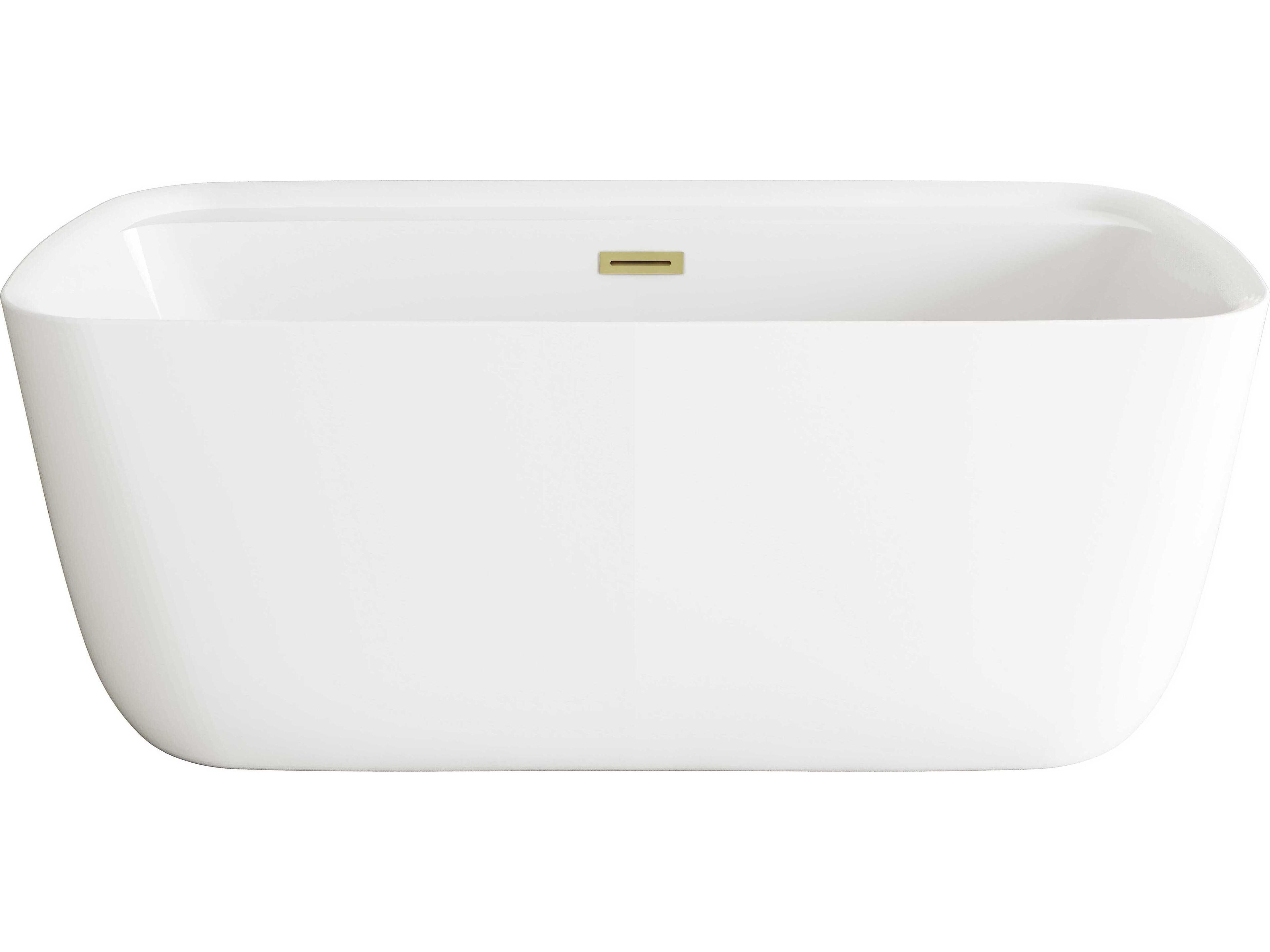 Elegant Lighting Glossy White 59" Bathtub