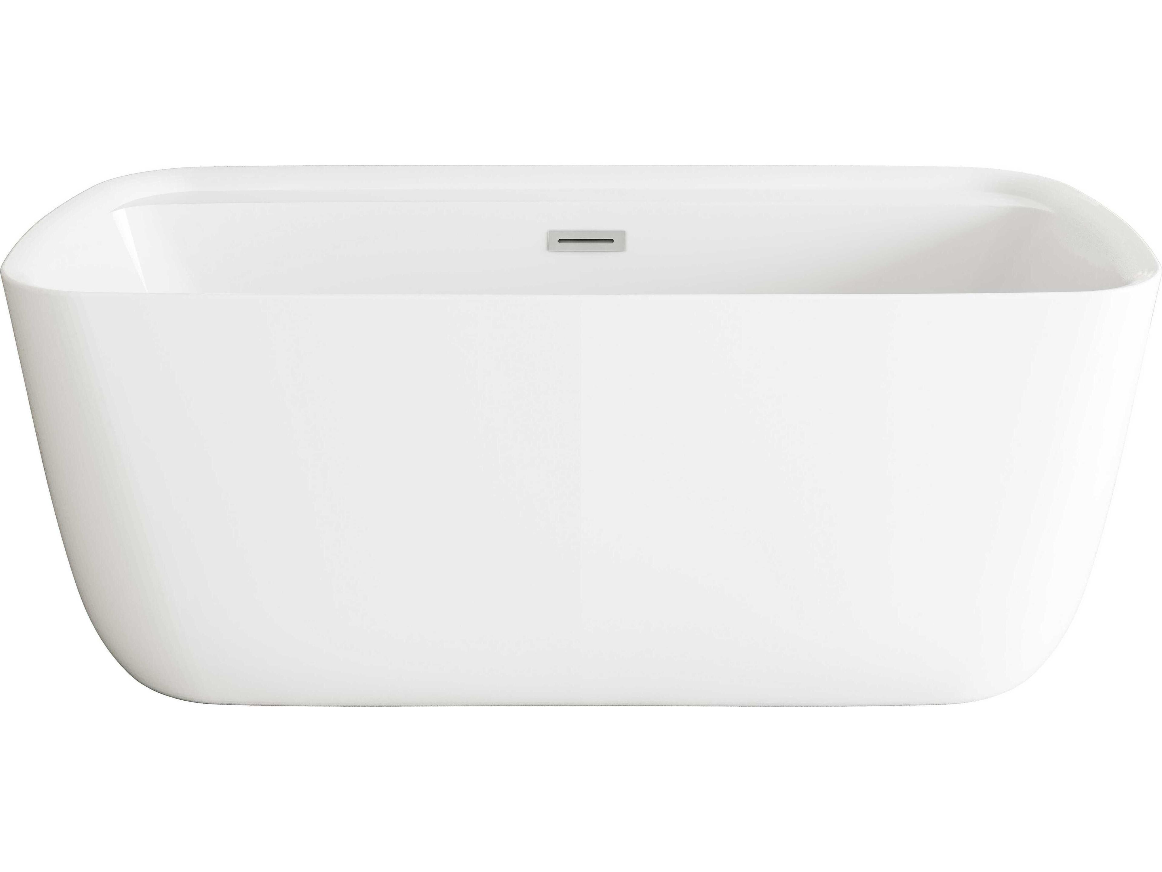 Elegant Lighting Glossy White 59" Bathtub
