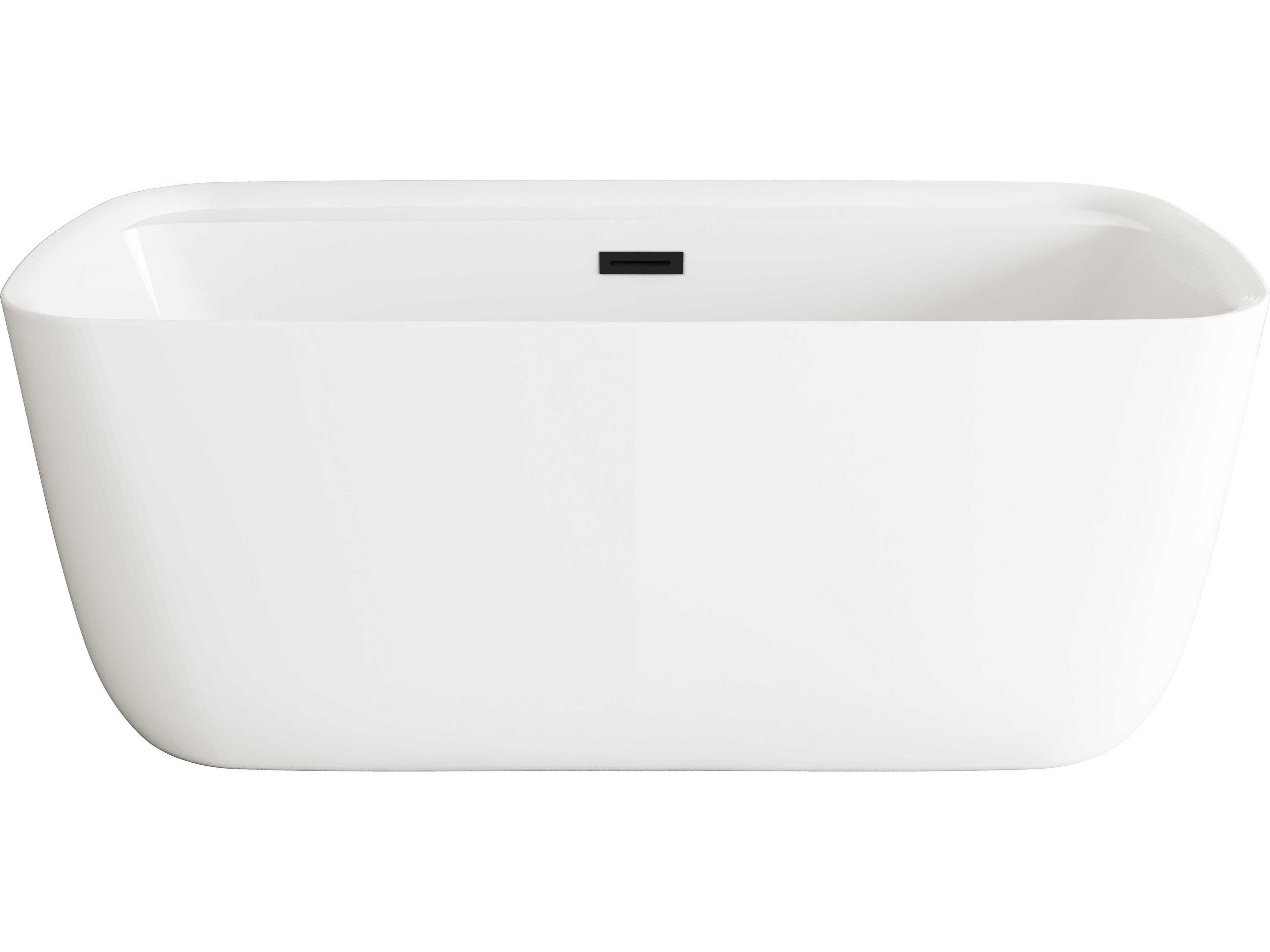 Elegant Lighting Glossy White 59" Bathtub