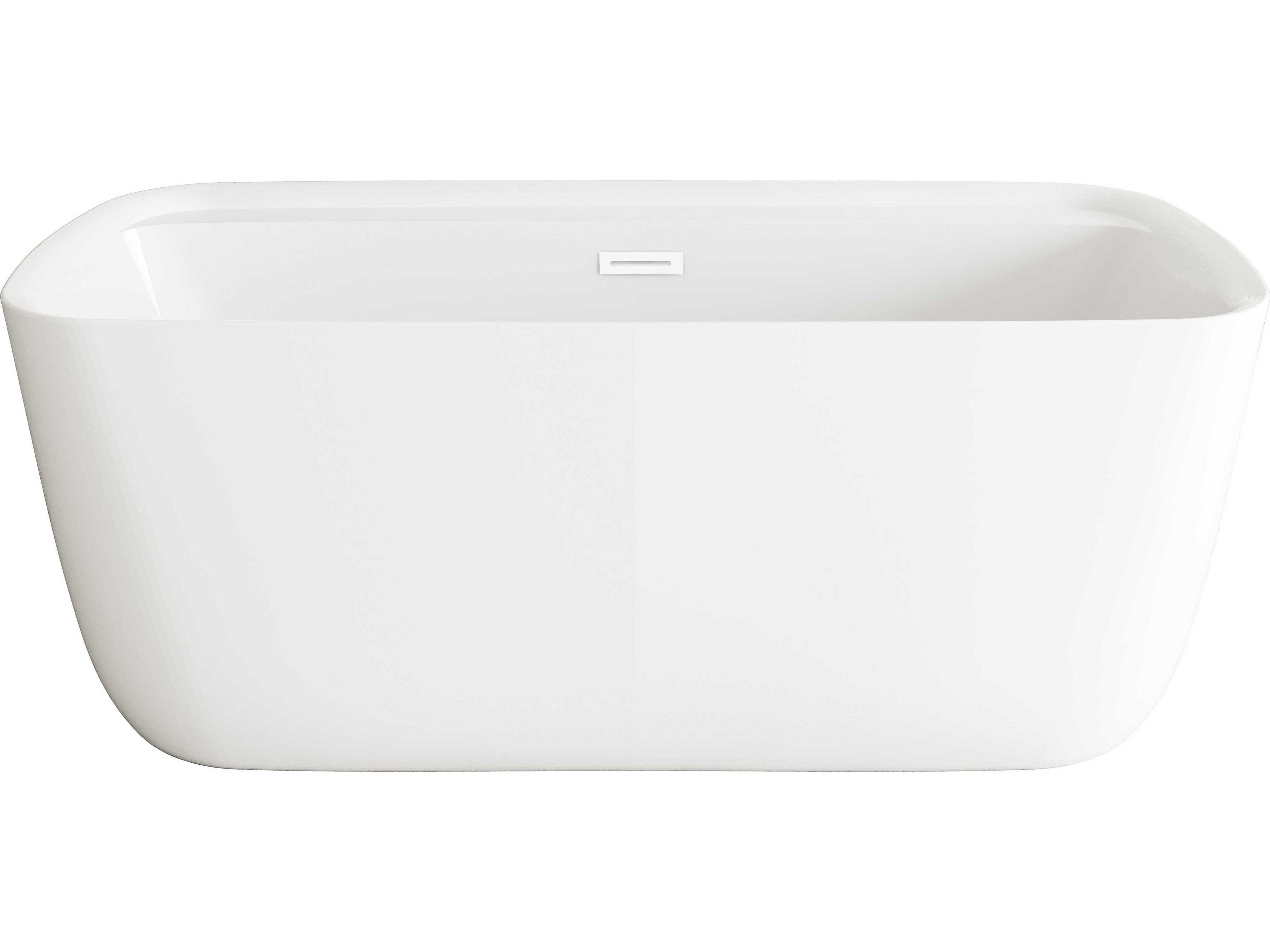 Elegant Lighting Glossy White 59" Bathtub