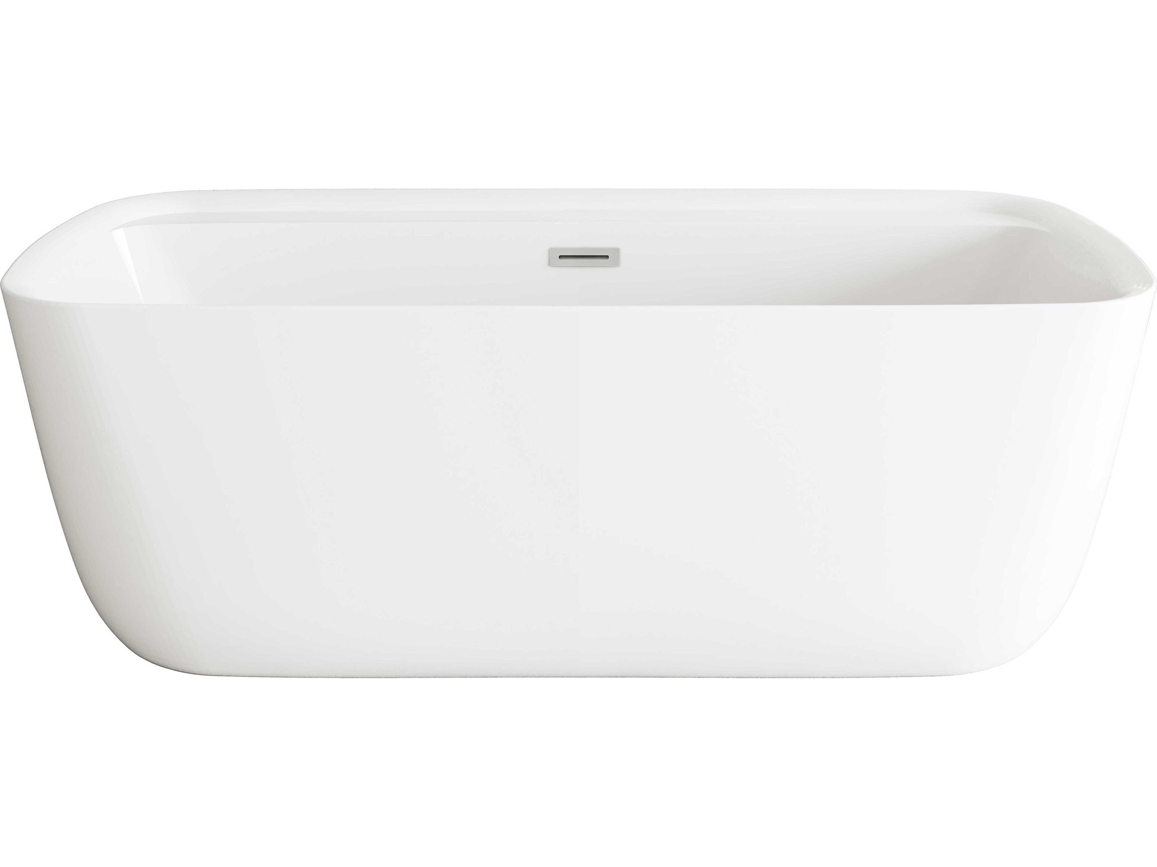 Elegant Lighting Glossy White 67" Bathtub