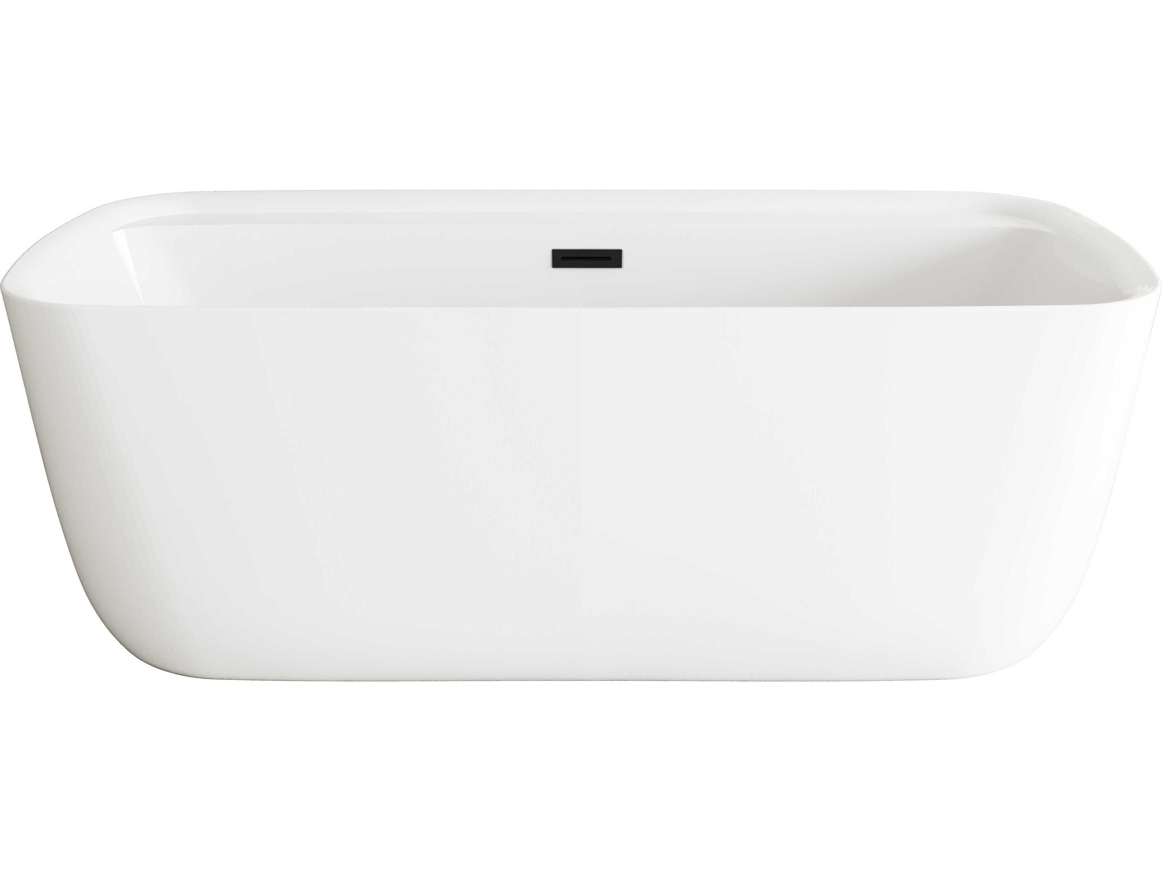 Elegant Lighting Glossy White 67" Bathtub
