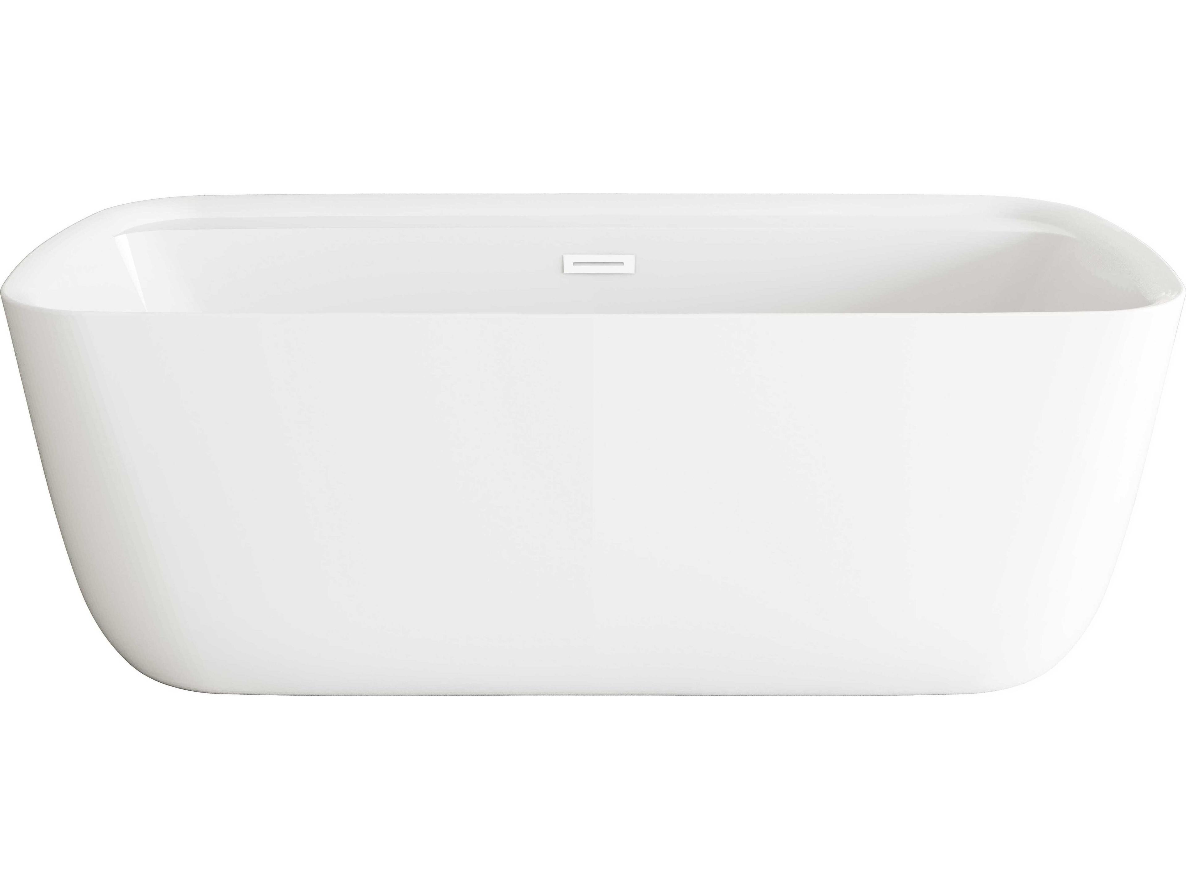 Elegant Lighting Glossy White 67" Bathtub