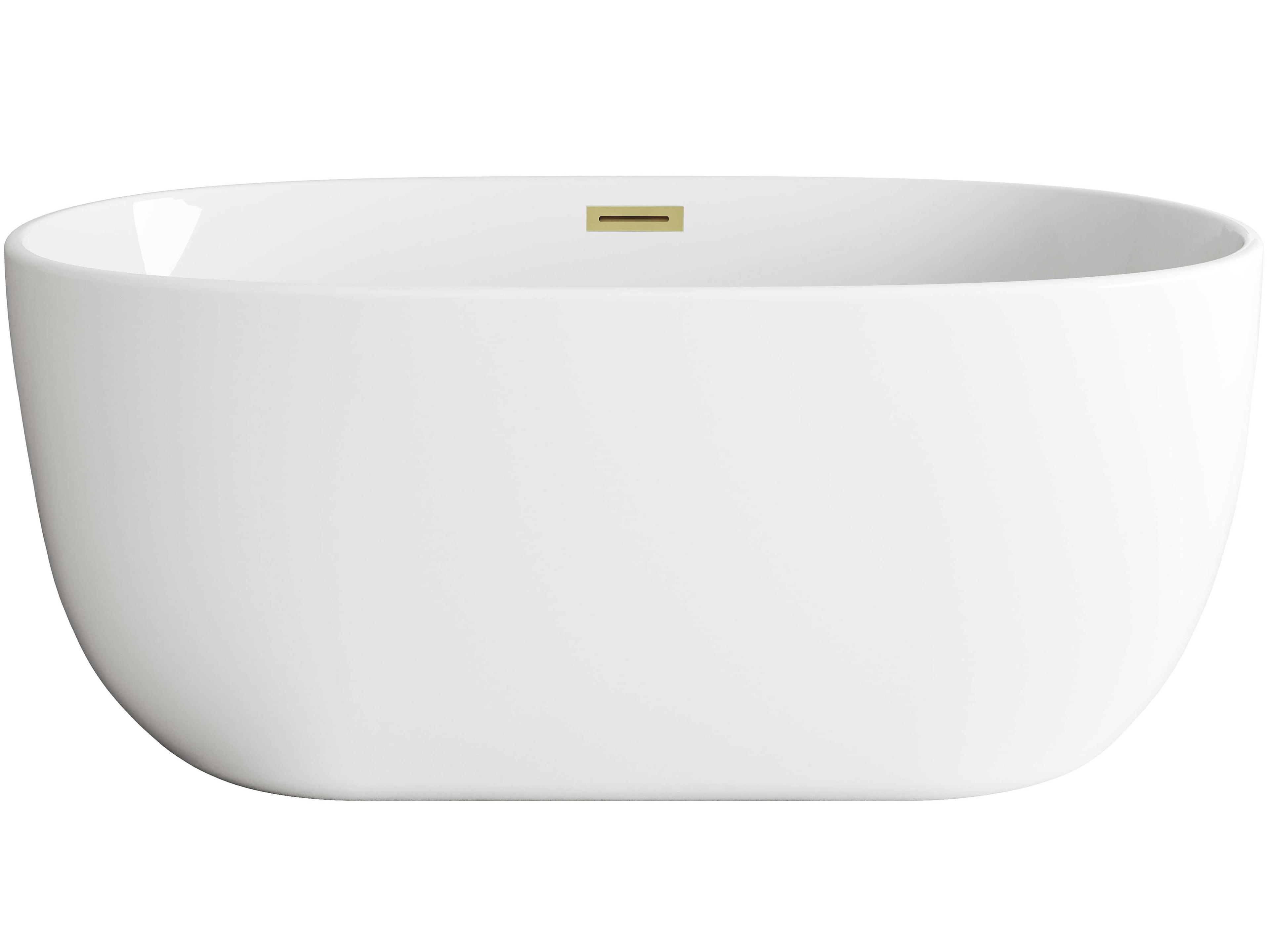 Elegant Lighting Allegra Glossy White 54" Bathtub