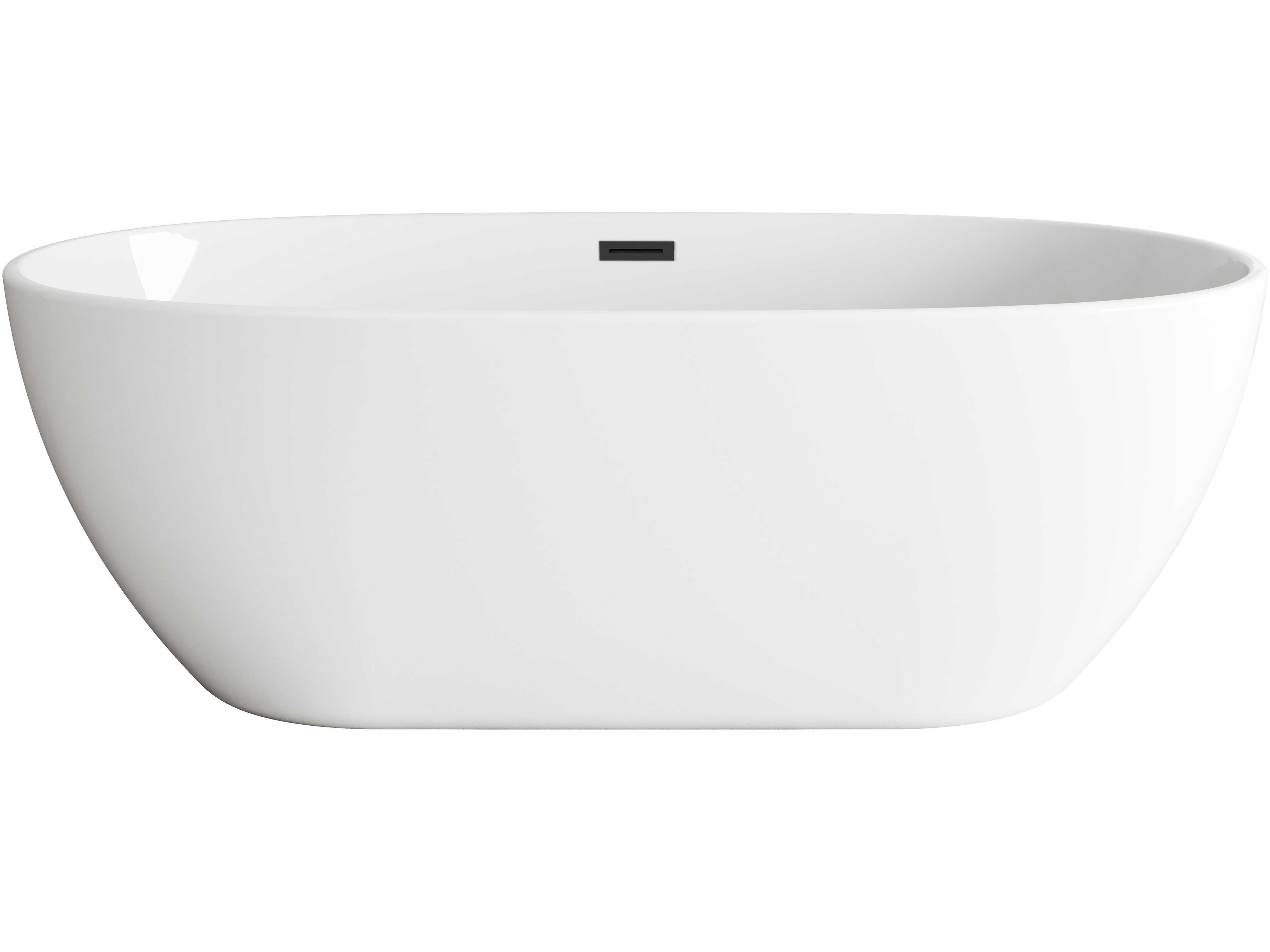 Elegant Lighting Allegra Glossy White 67" Bathtub