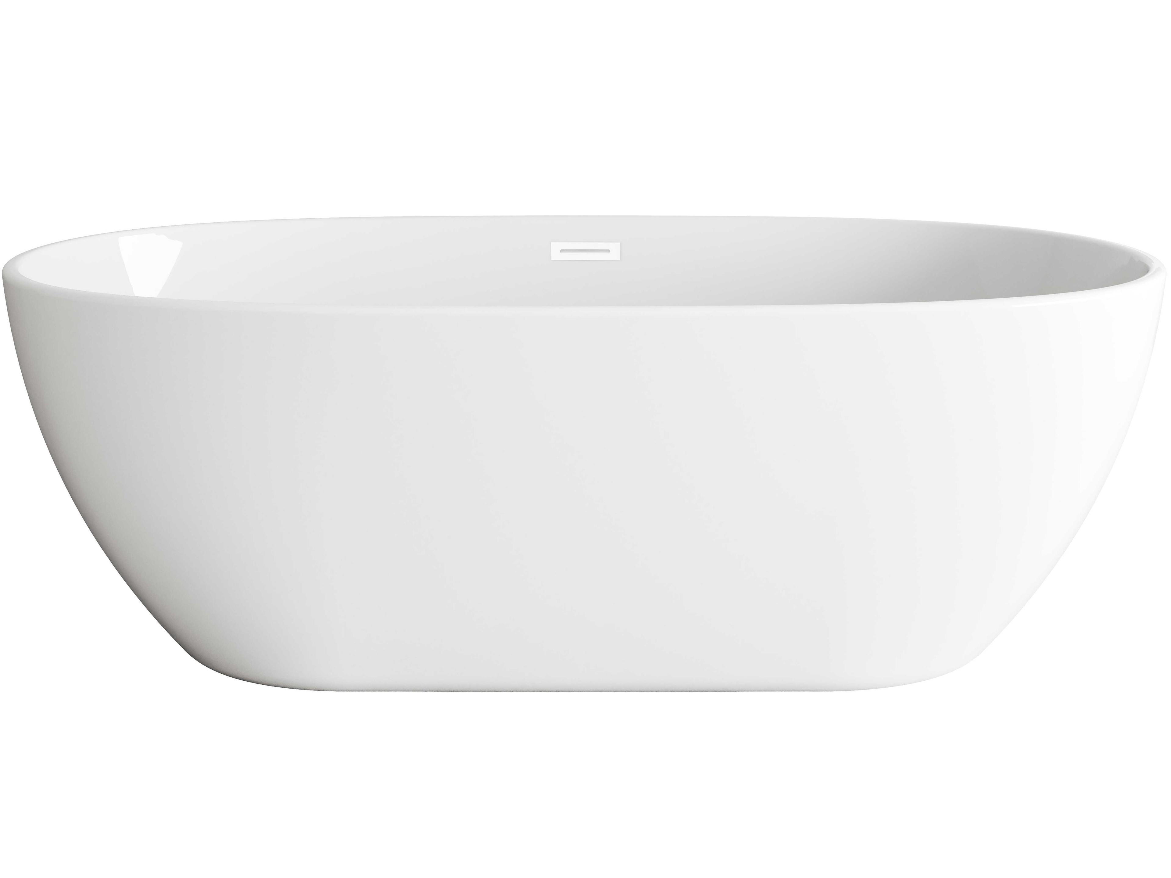 Elegant Lighting Allegra Glossy White 67" Bathtub