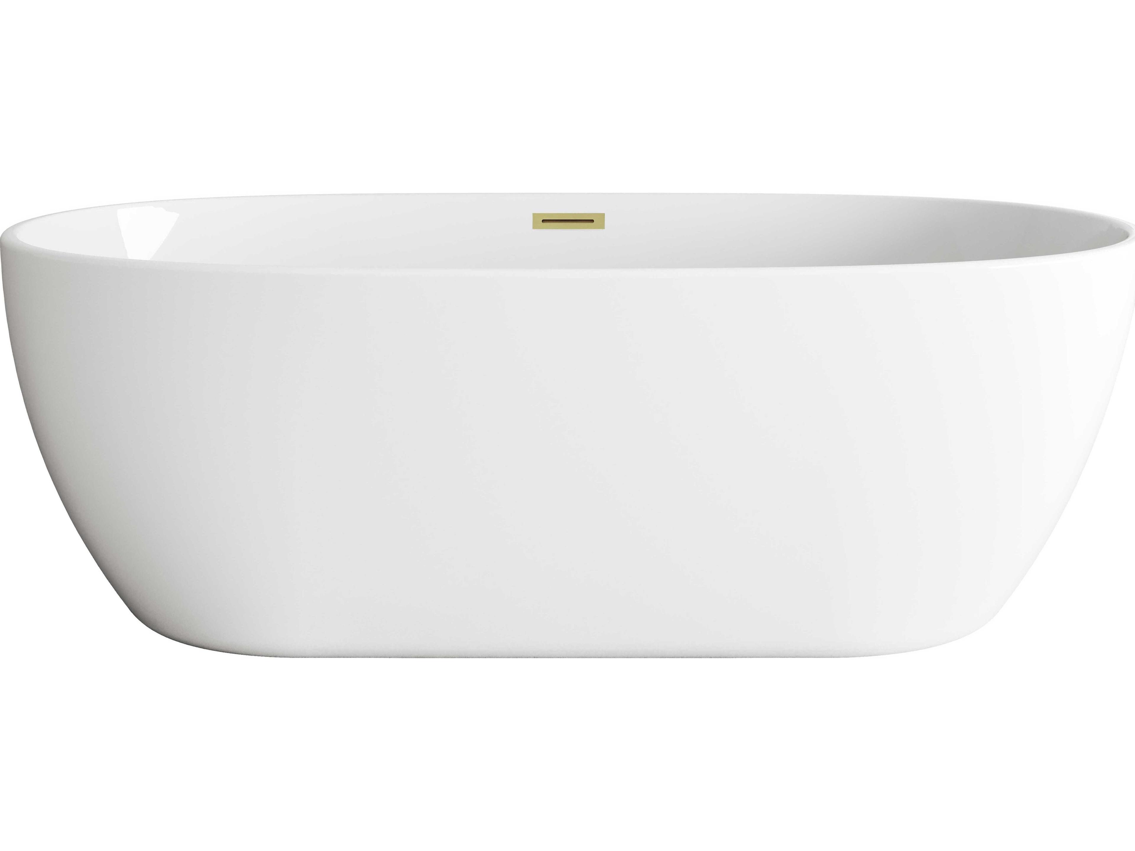 Elegant Lighting Allegra Glossy White 70" Bathtub