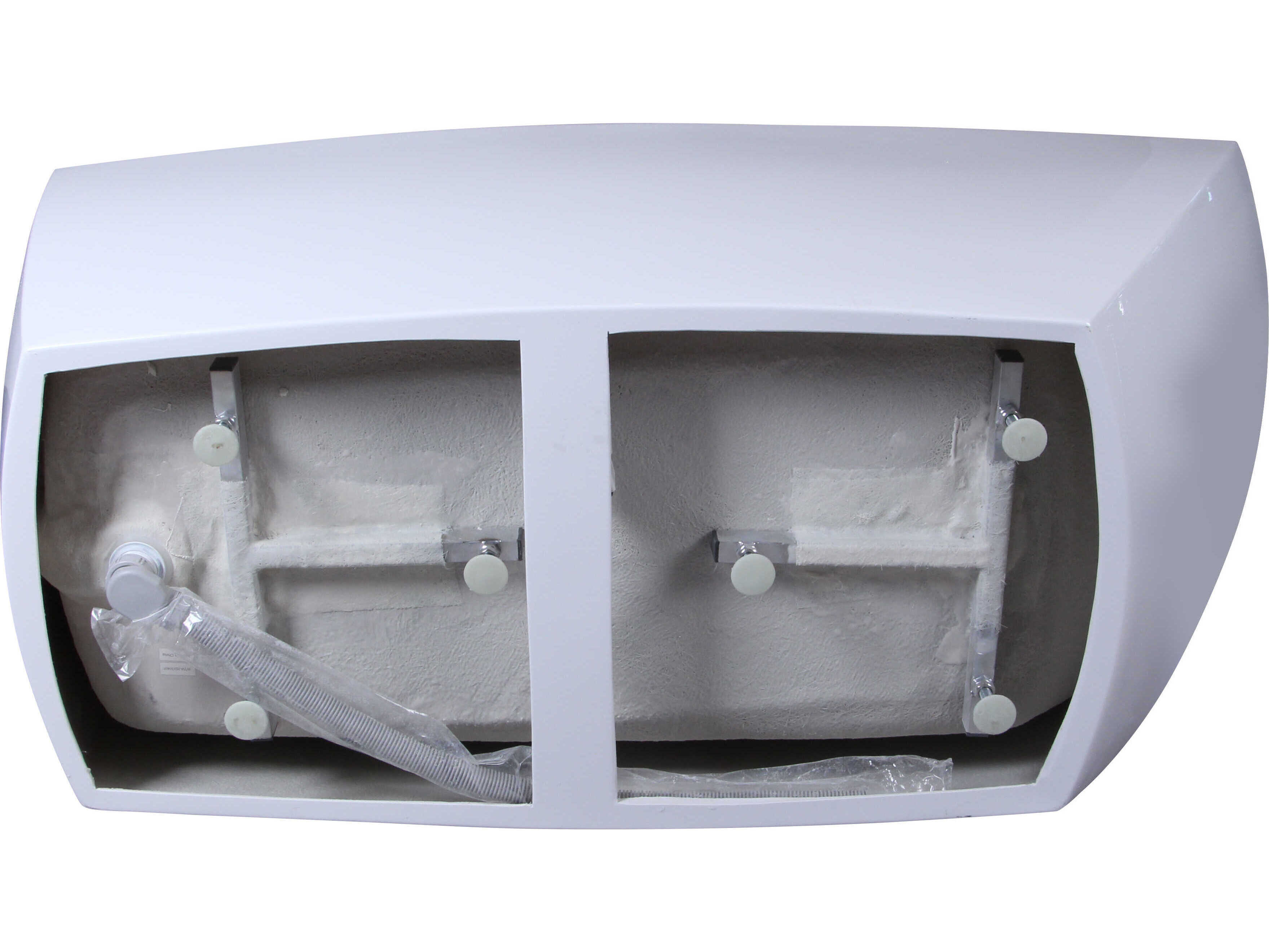 Elegant Lighting Brock 67" Glossy White Soaking Single Slipper Rectangular Bathtub