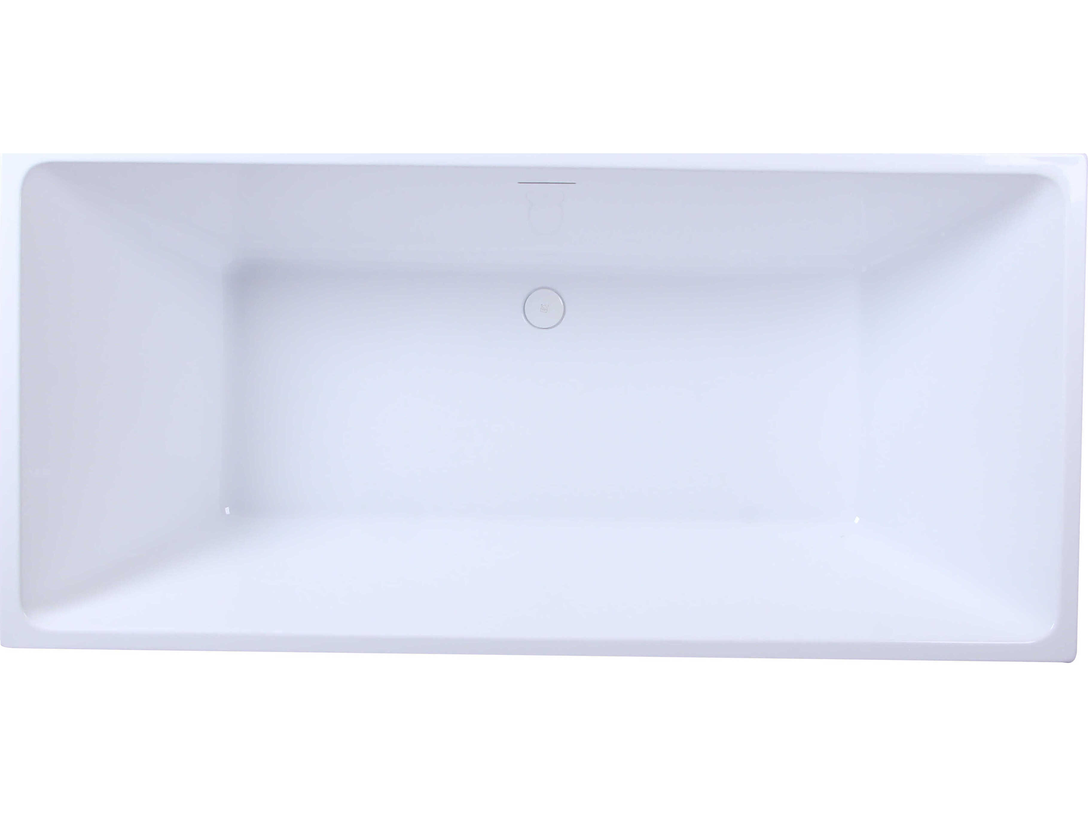 Elegant Lighting Turner 67" Glossy White Soaking Rectangular Bathtub