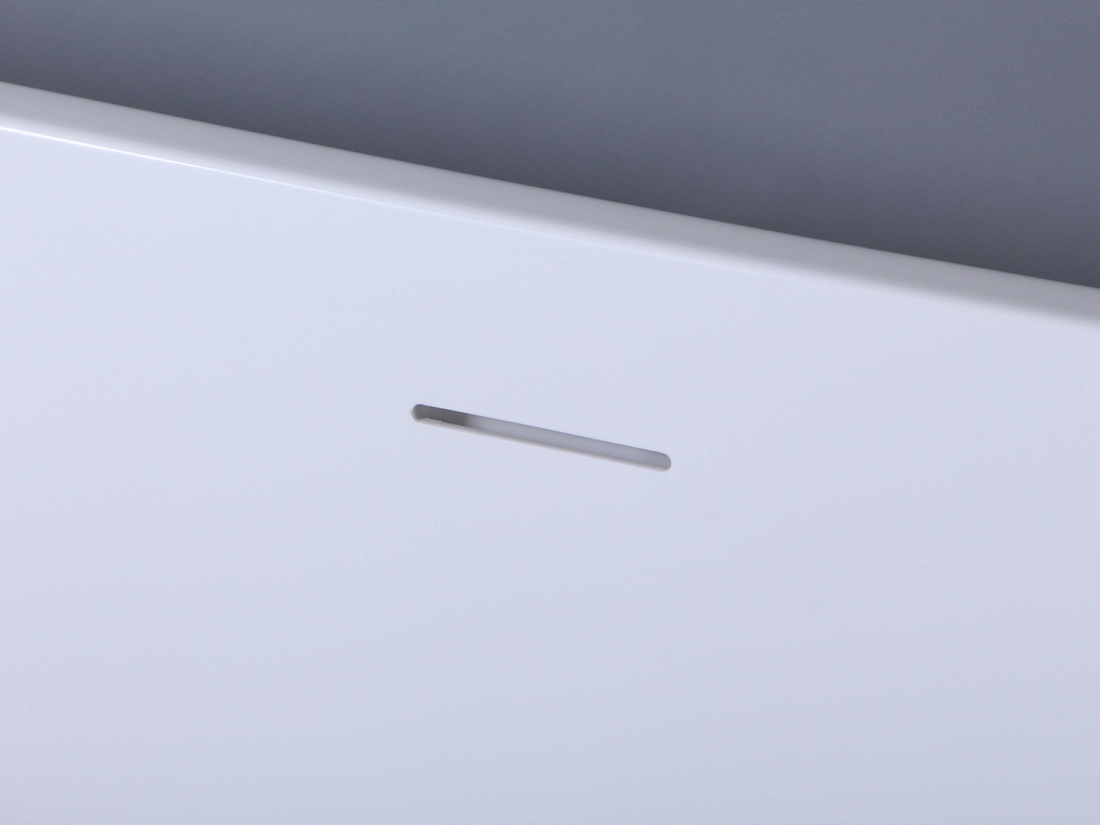 Elegant Lighting Turner 72" Glossy White Soaking Rectangular Bathtub