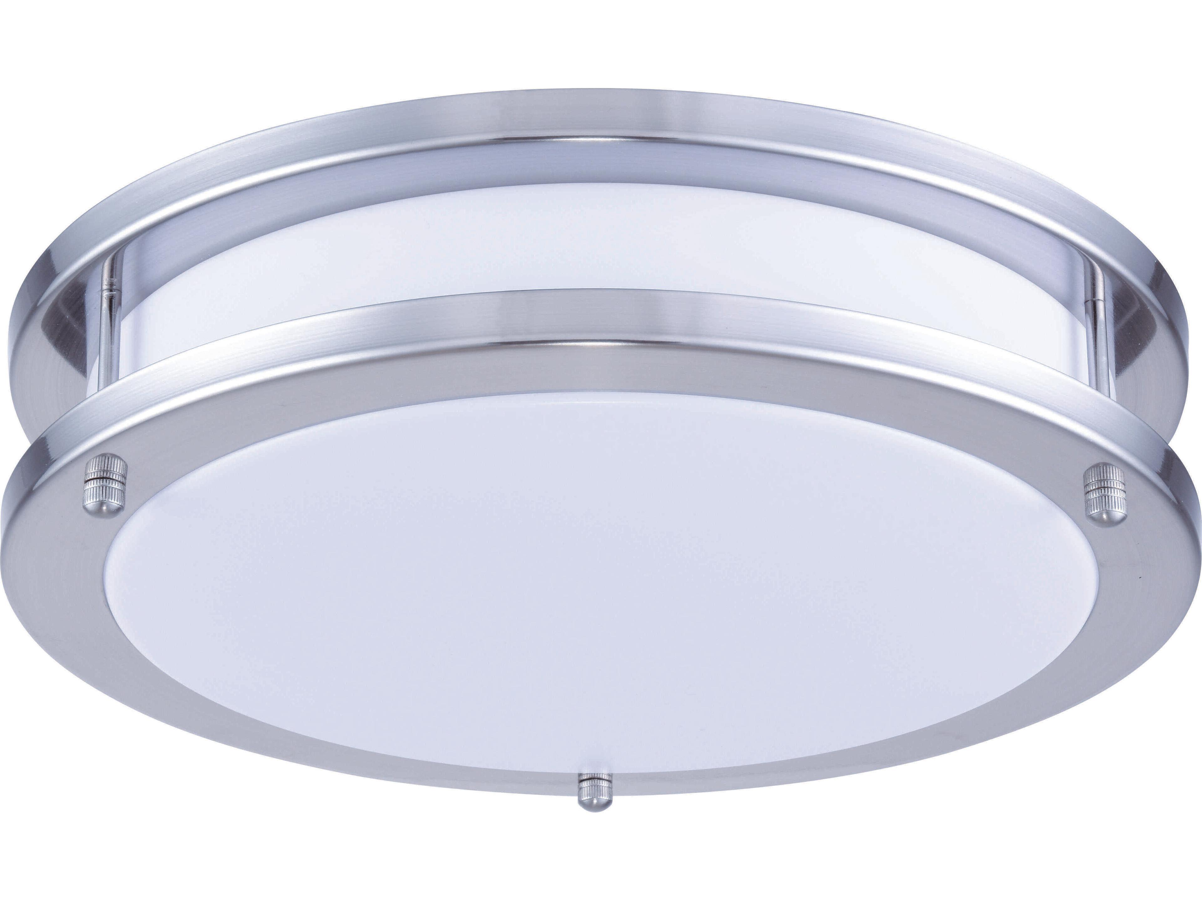 Elegant Lighting Ripple Brushed Nickel LED Round Flush Mount