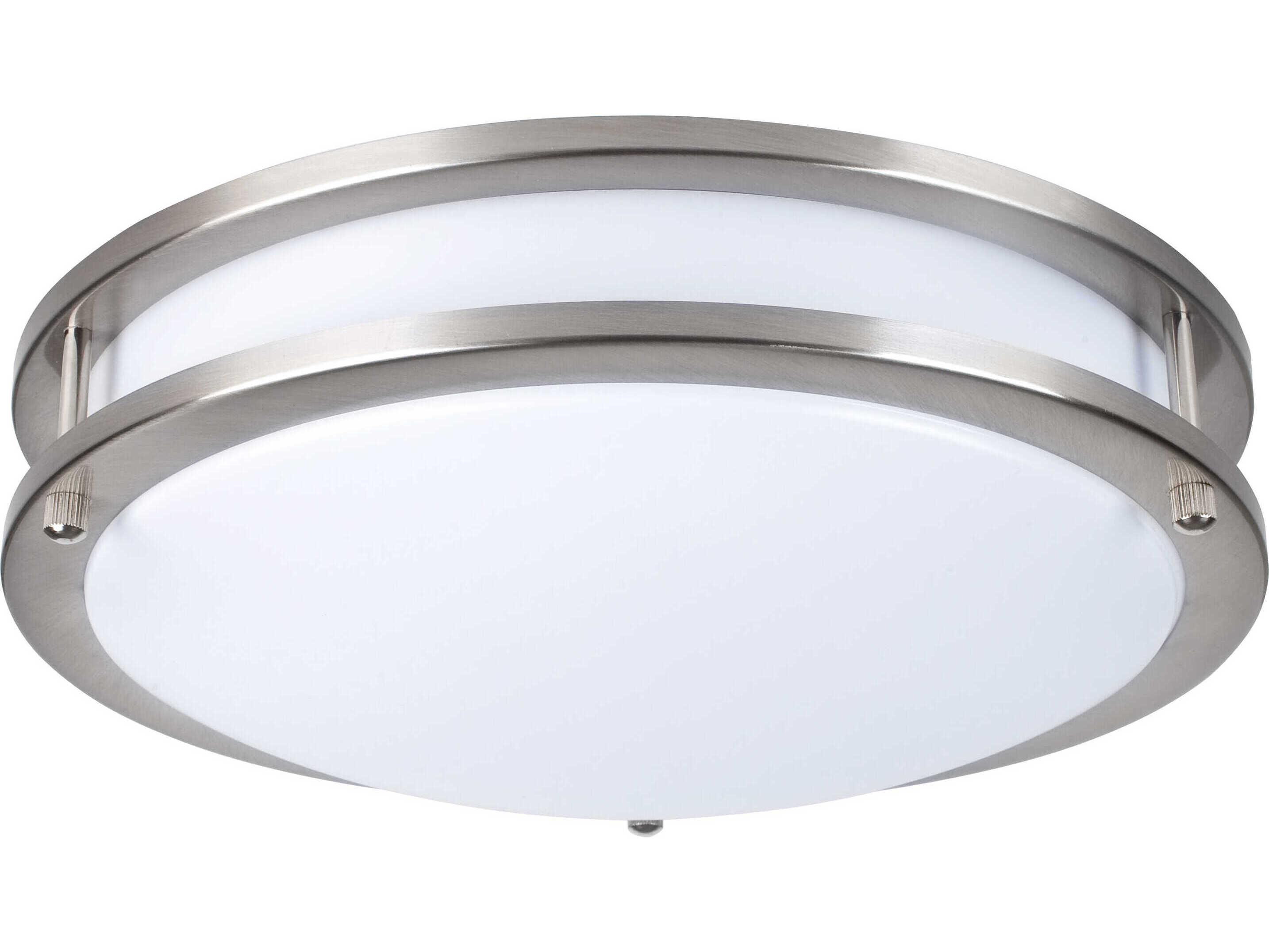 Elegant Lighting Ripple Brushed Nickel LED Round Flush Mount