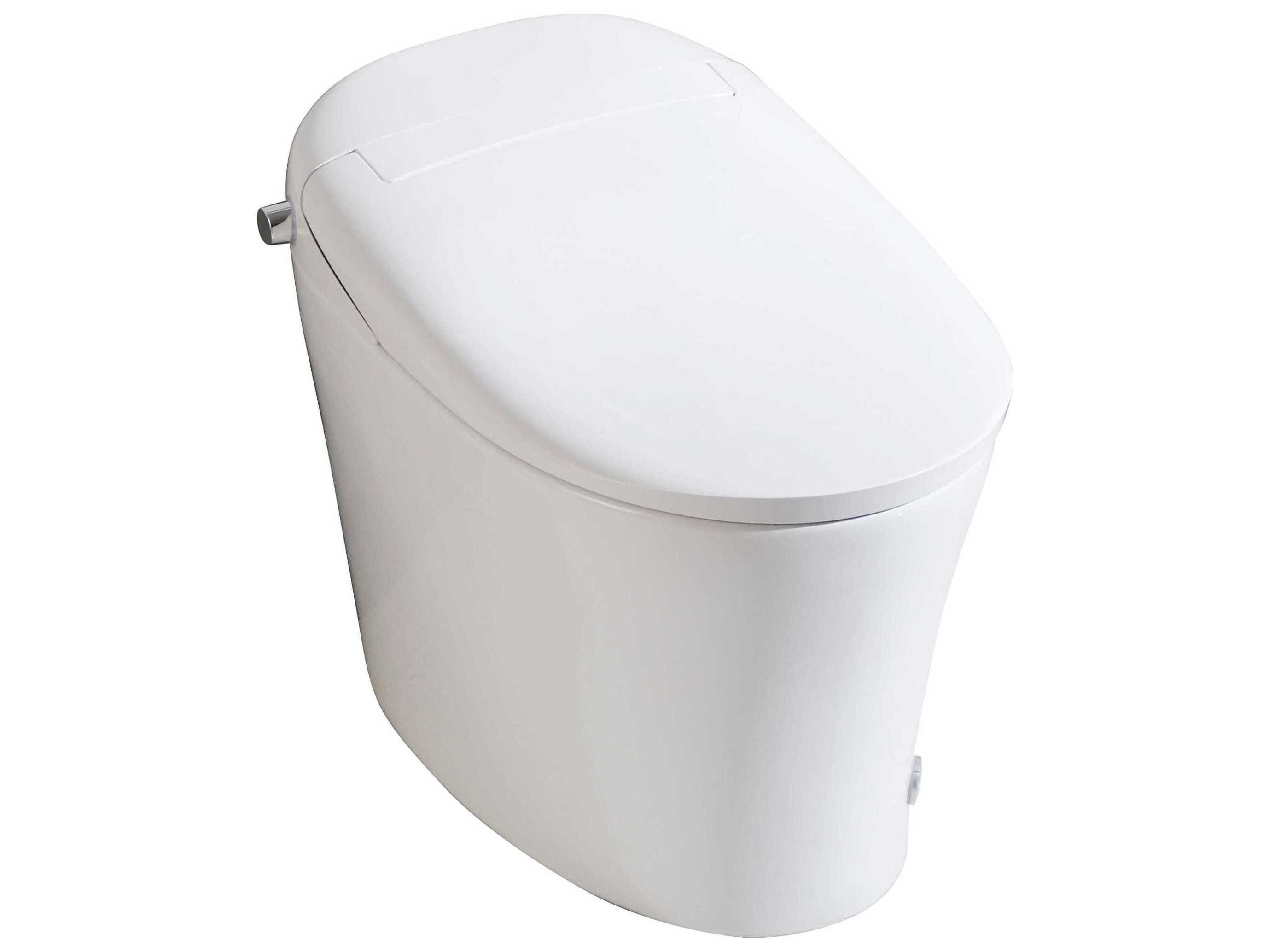 Elegant Lighting Kano Glossy White Smart Round Bidet Toilet