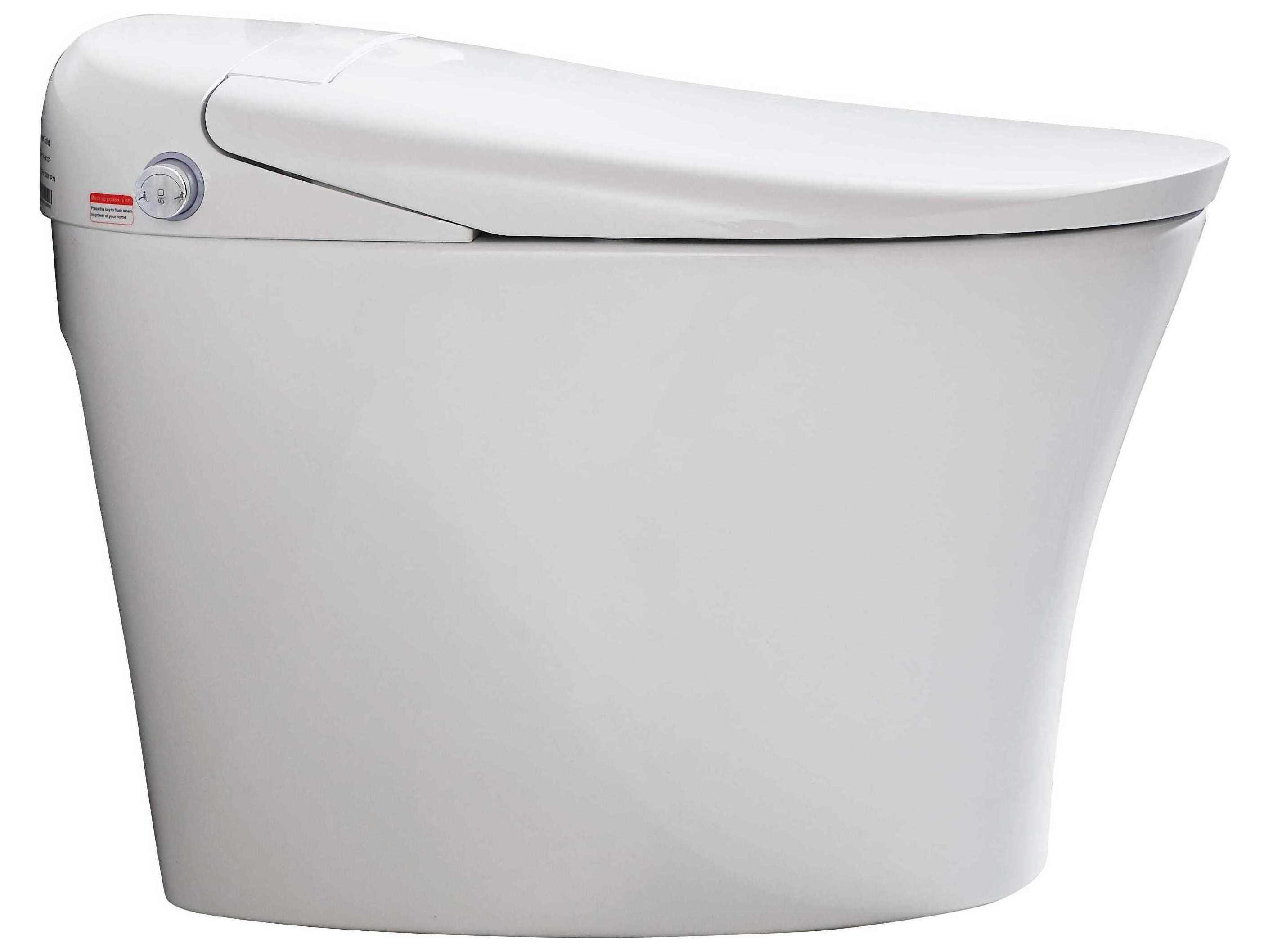 Elegant Lighting Kano Glossy White Smart Round Bidet Toilet