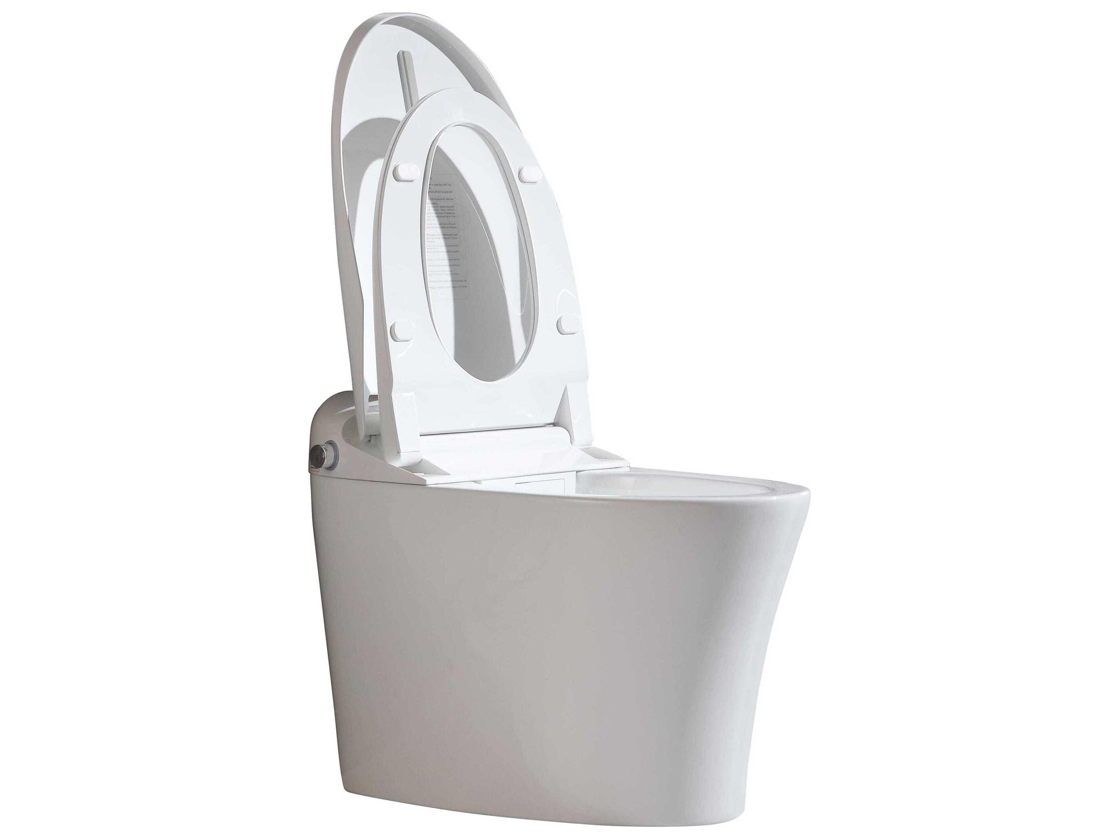 Elegant Lighting Kano Glossy White Smart Round Bidet Toilet
