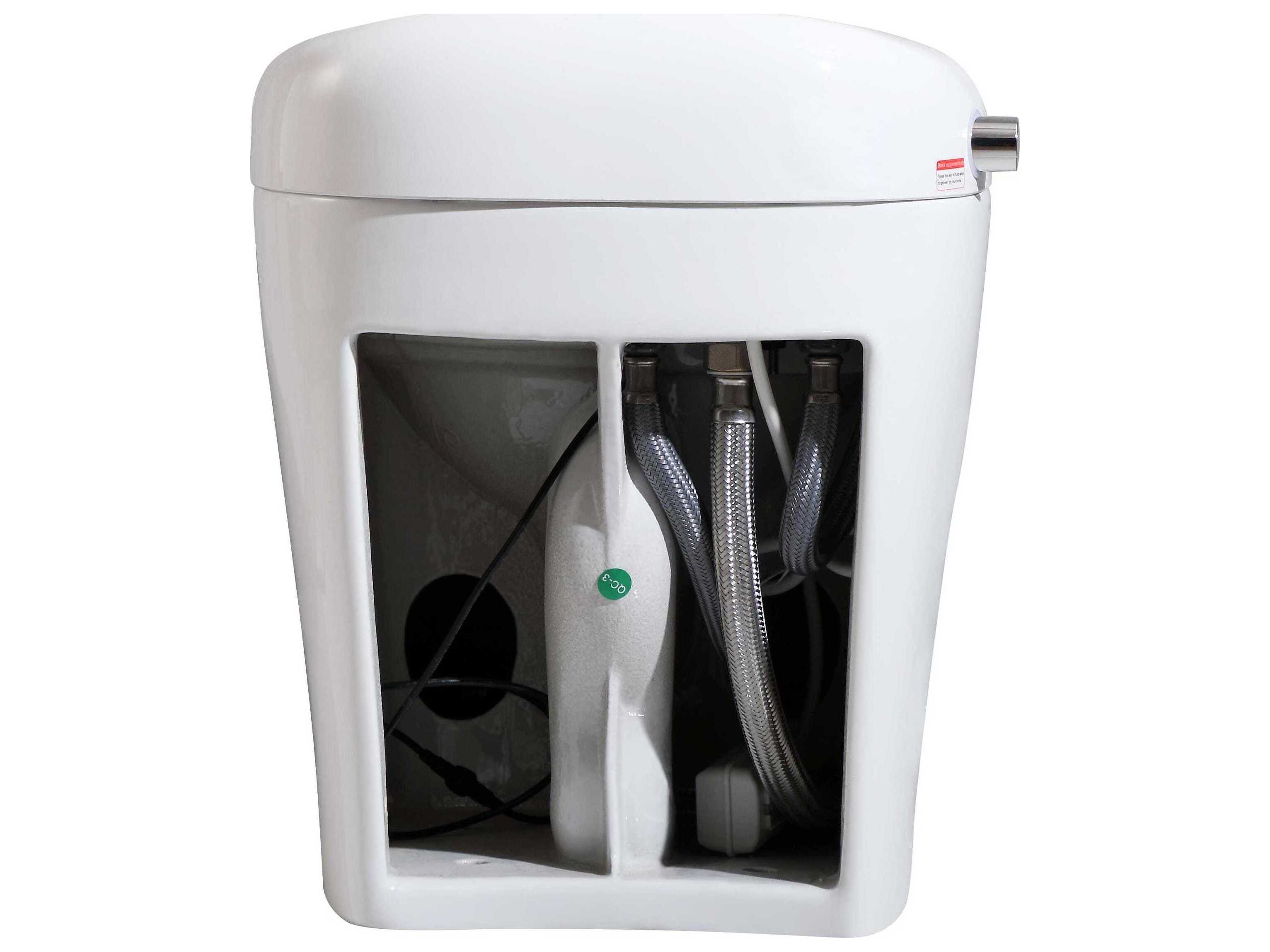 Elegant Lighting Kano Glossy White Smart Round Bidet Toilet