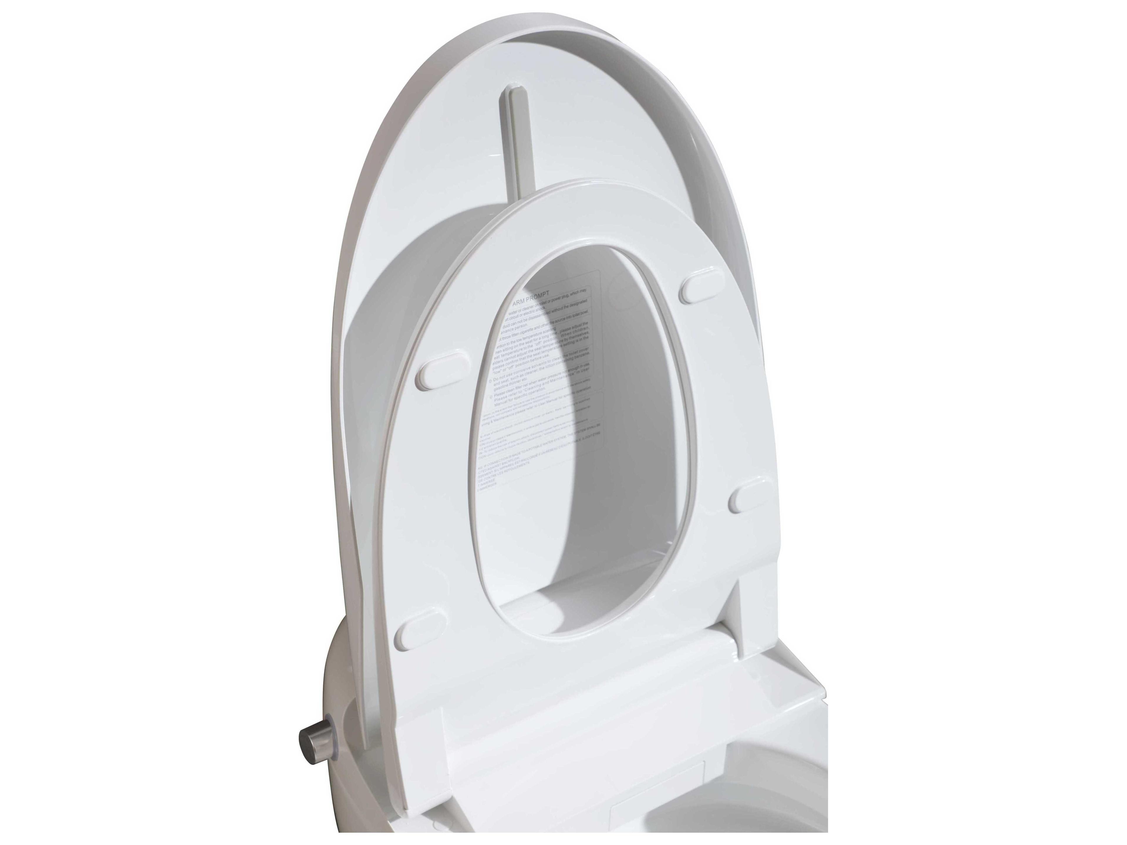 Elegant Lighting Kano Glossy White Smart Round Bidet Toilet