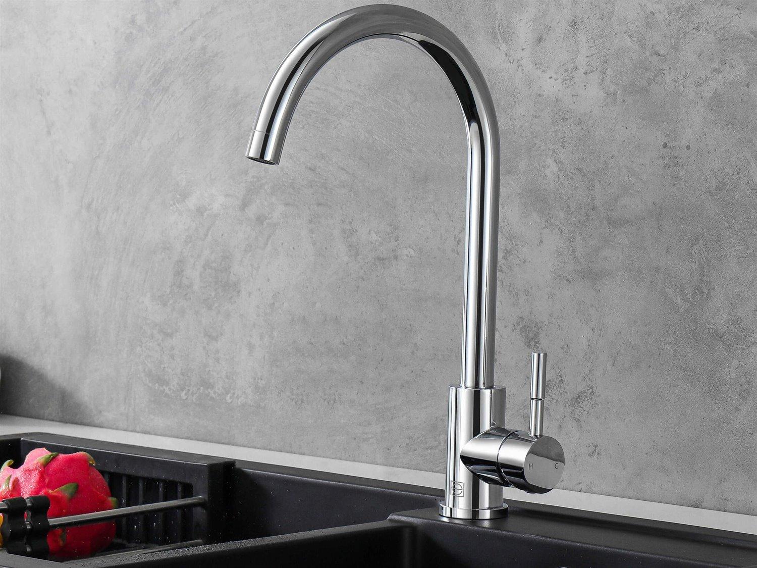 Elegant Lighting Finn Chrome Kitchen Faucet