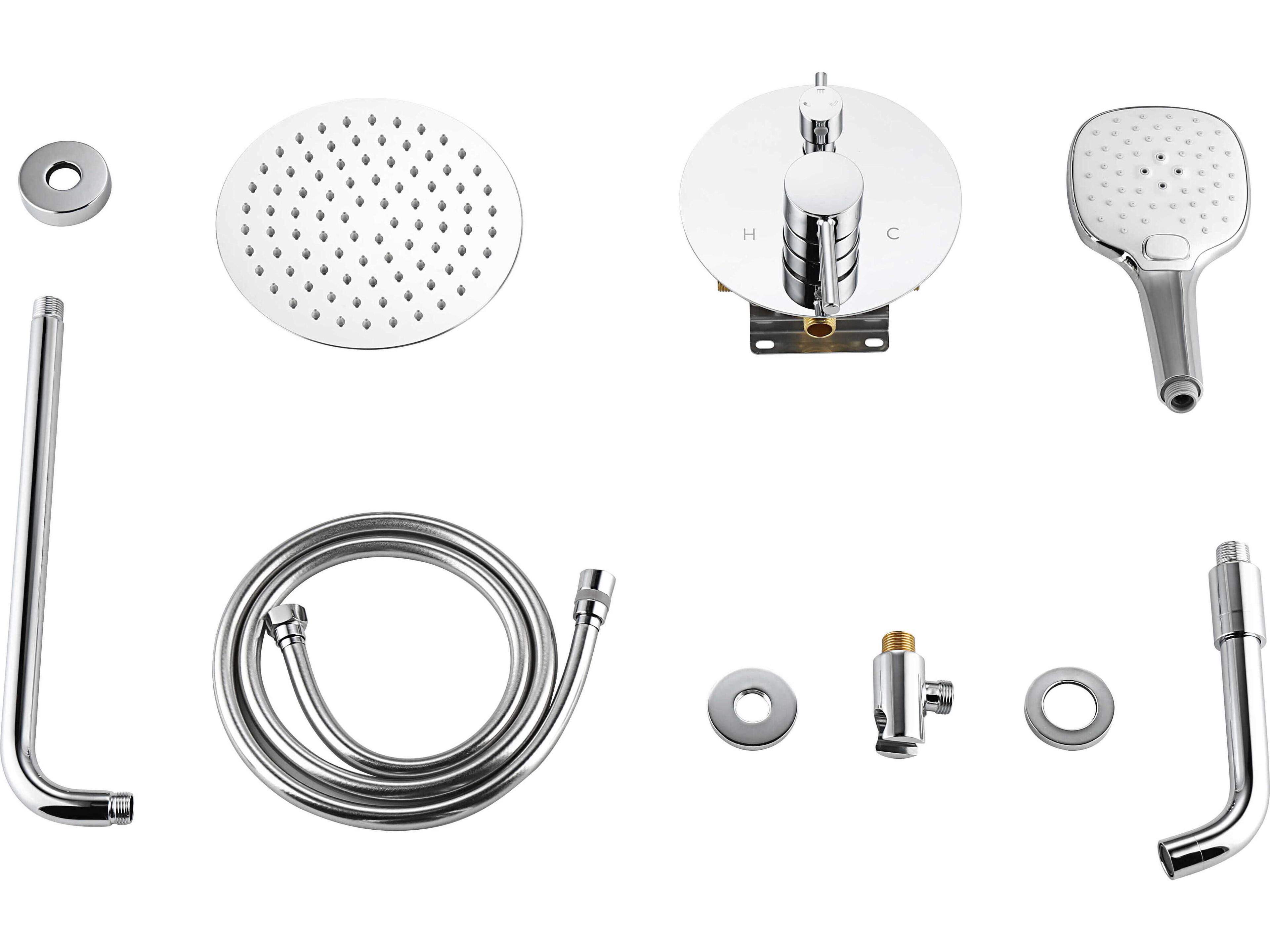 Elegant Lighting George Chrome Shower and Tub Faucet