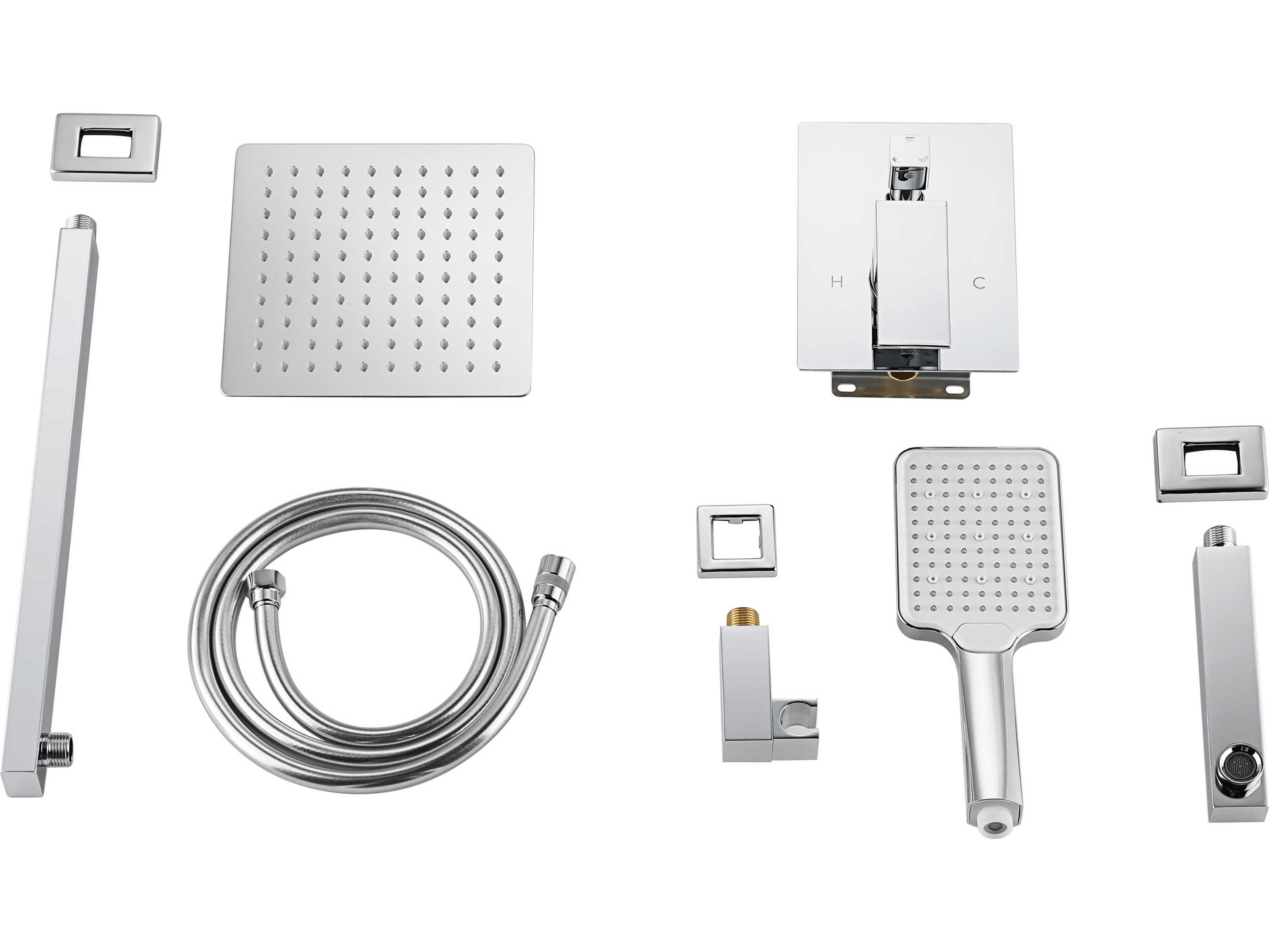 Elegant Lighting Petar Chrome Shower and Tub Faucet