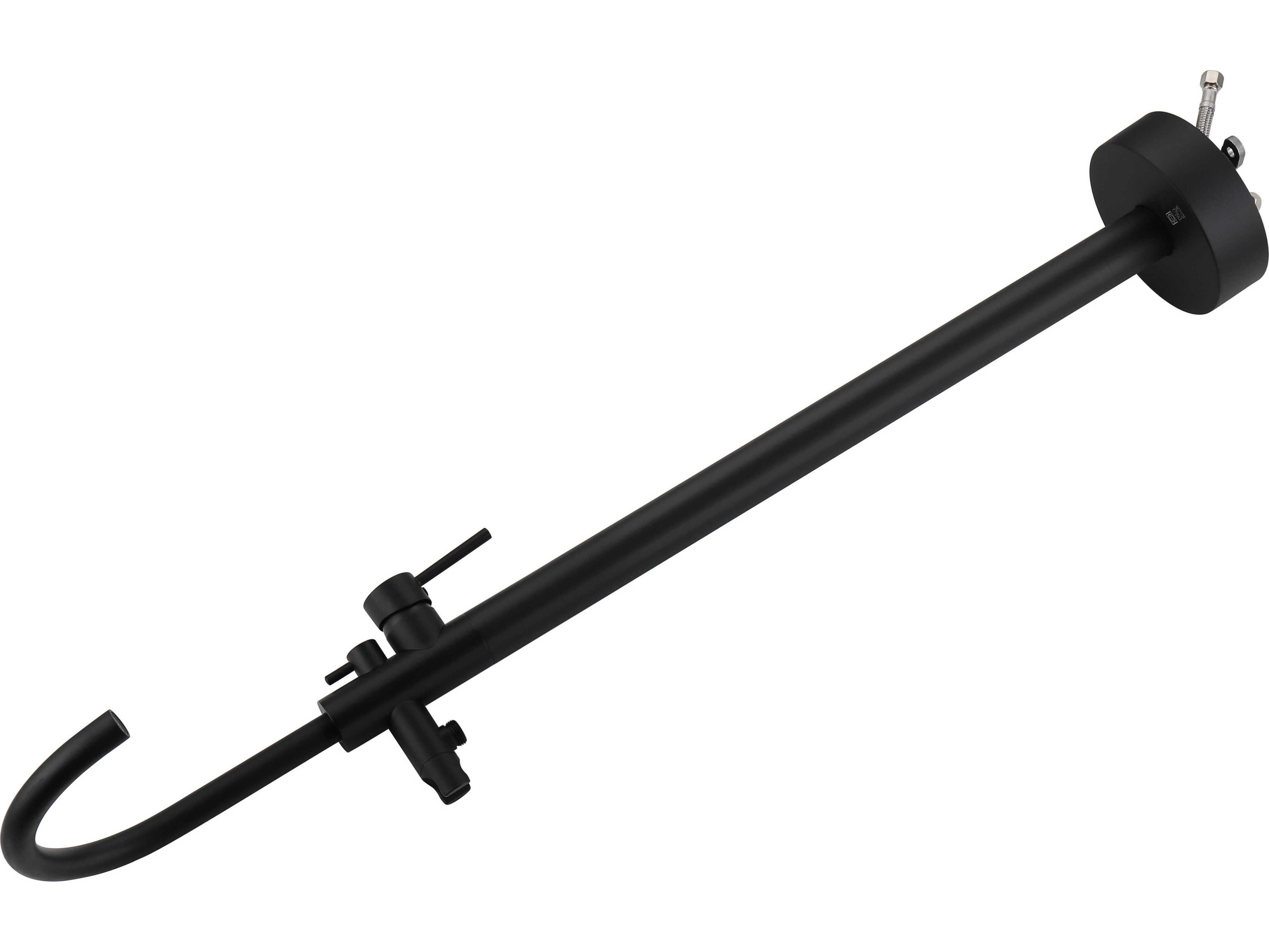 Elegant Lighting Steven Matte Black Floor Mounted Roman Tub Faucet with Handshower