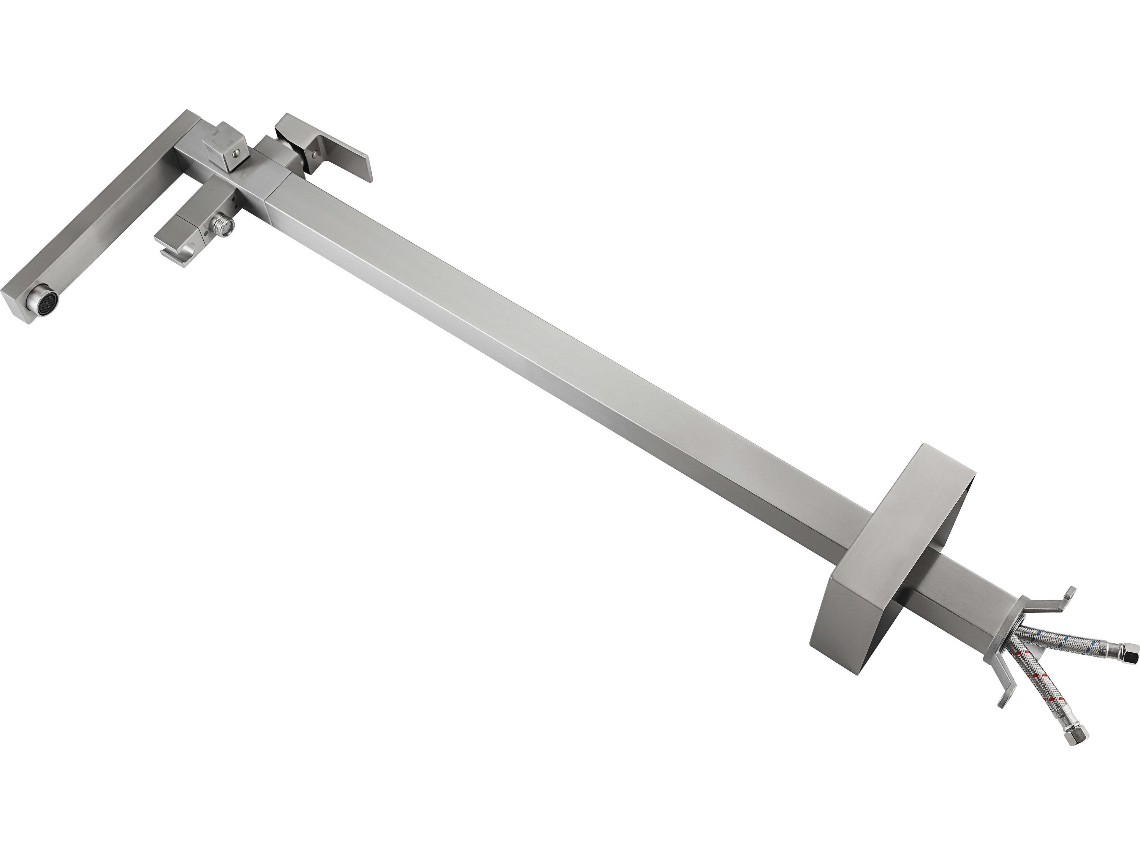 Elegant Lighting Henry Brushed Nickel Floor Mounted Roman Tub Faucet with Handshower