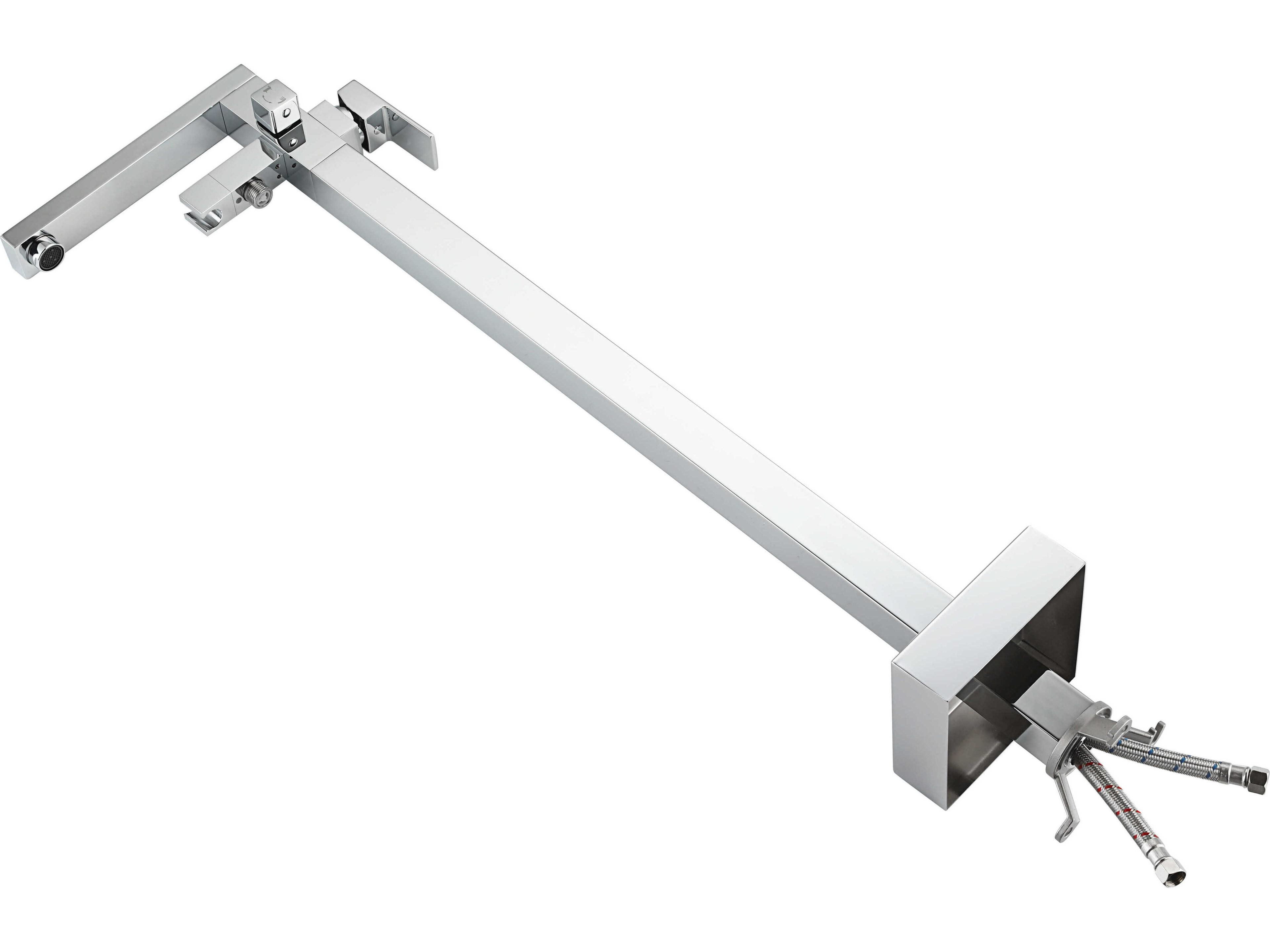 Elegant Lighting Henry Chrome Floor Mounted Roman Tub Faucet with Handshower