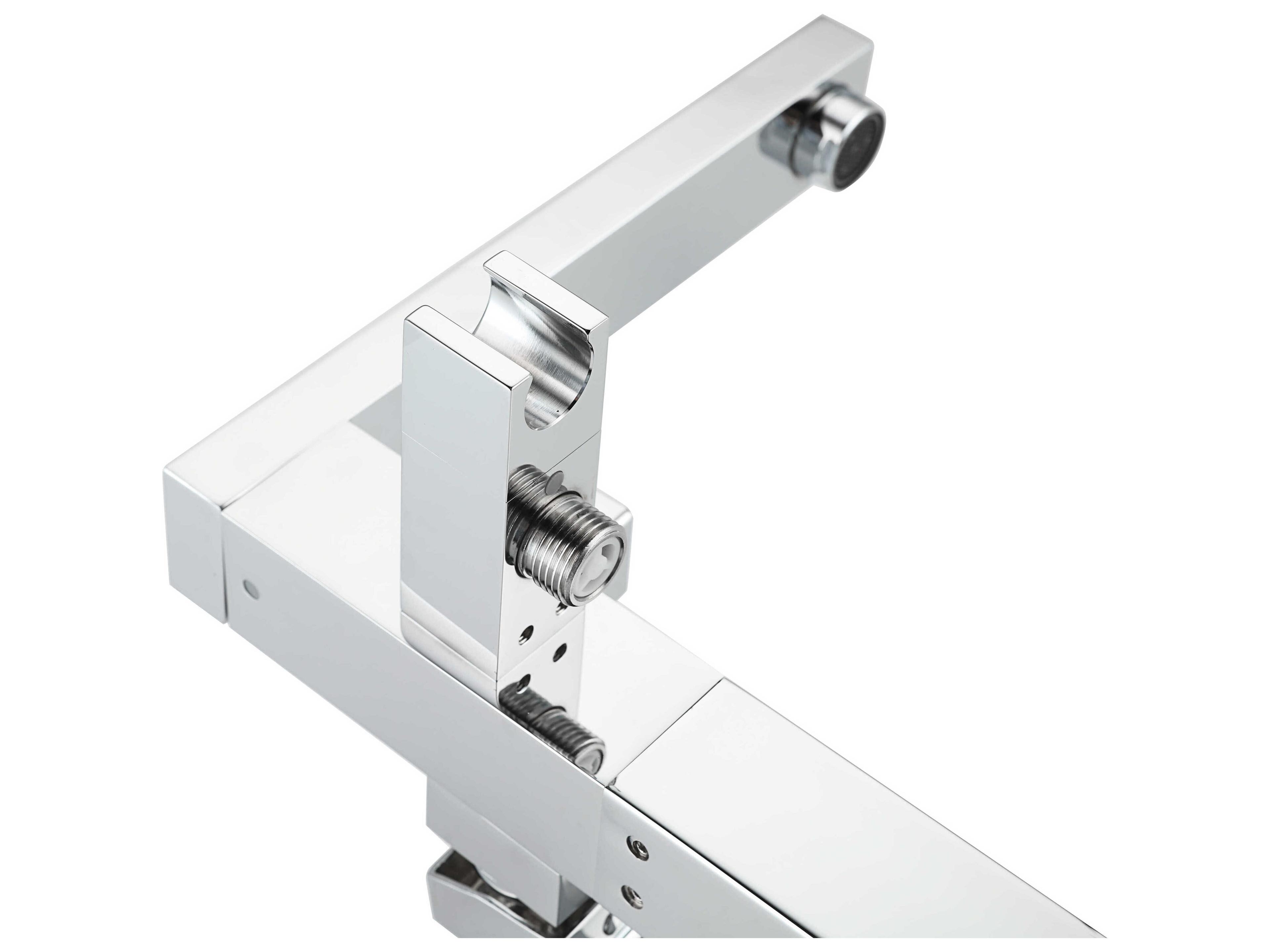 Elegant Lighting Henry Chrome Floor Mounted Roman Tub Faucet with Handshower