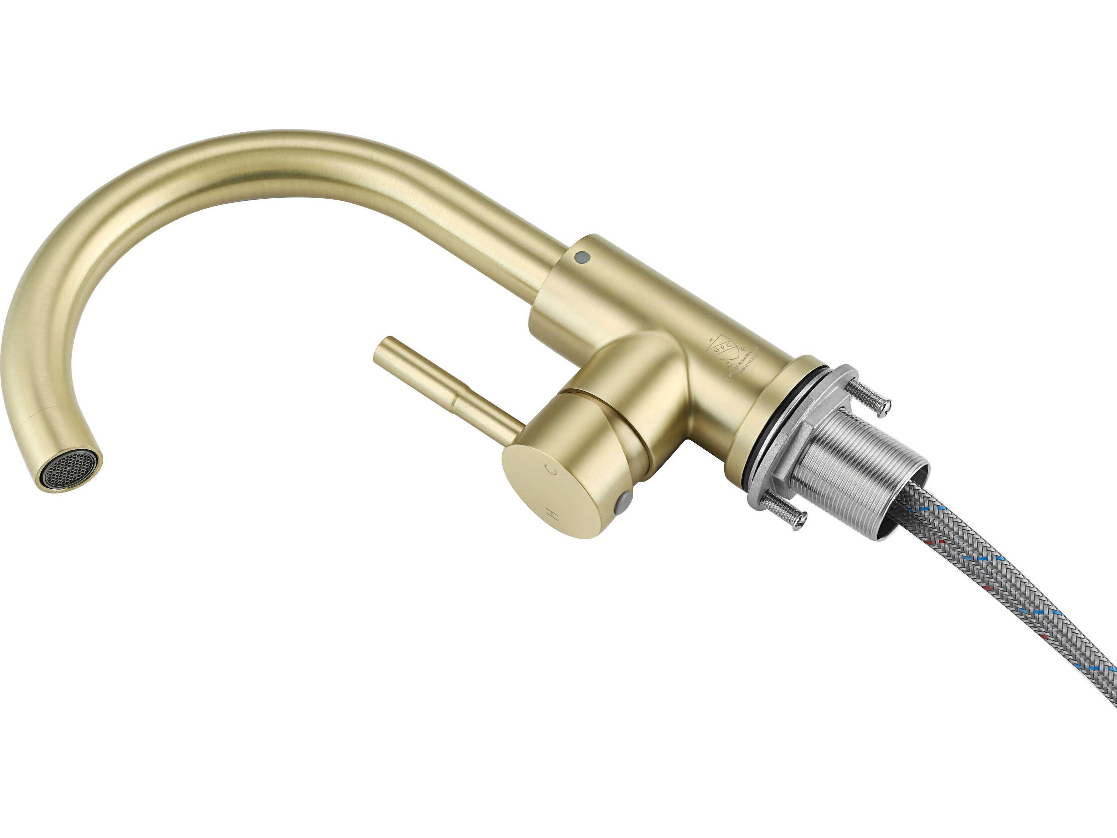 Elegant Lighting Louis Brushed Gold Bathroom Faucet