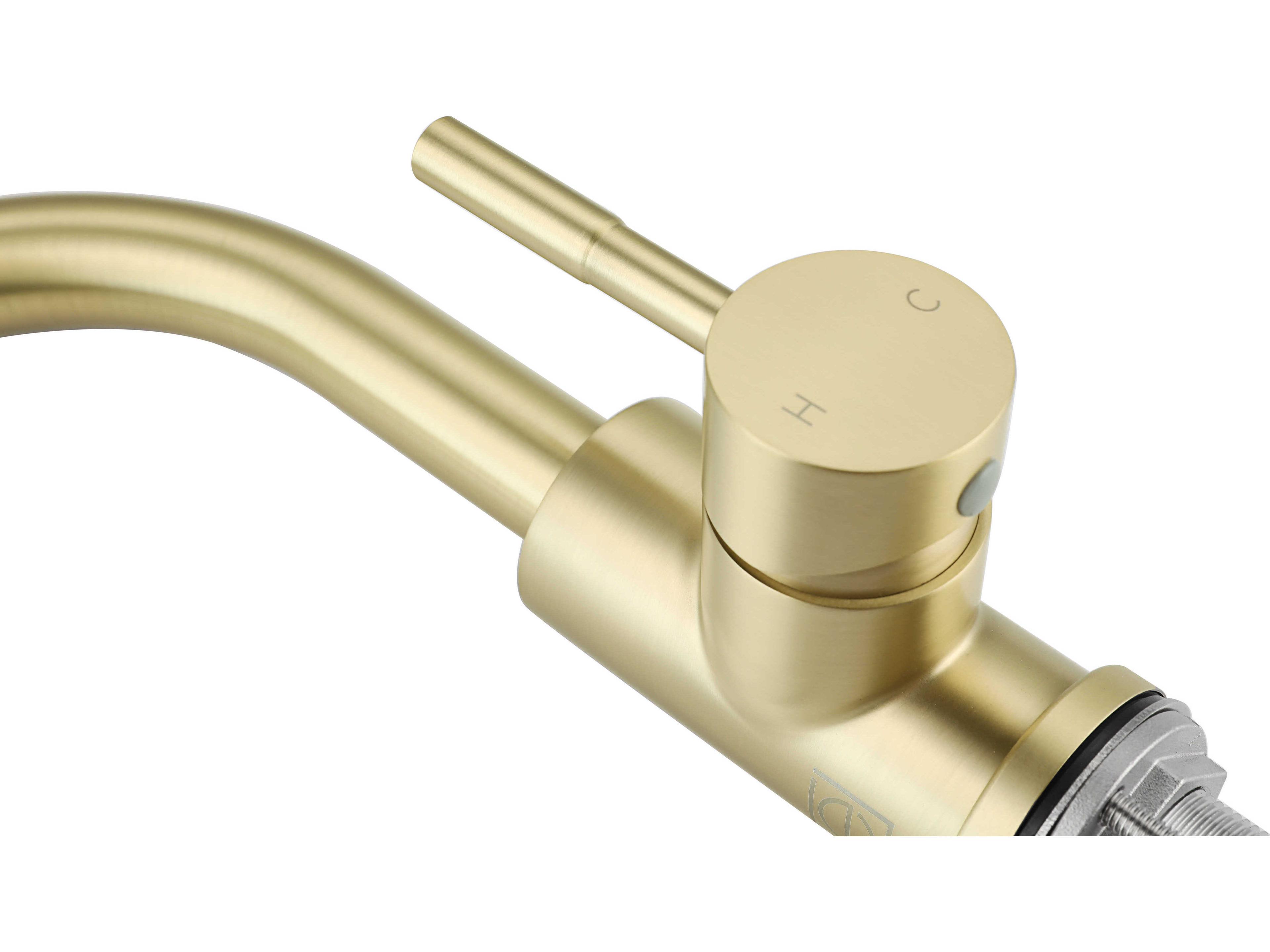 Elegant Lighting Louis Brushed Gold Bathroom Faucet