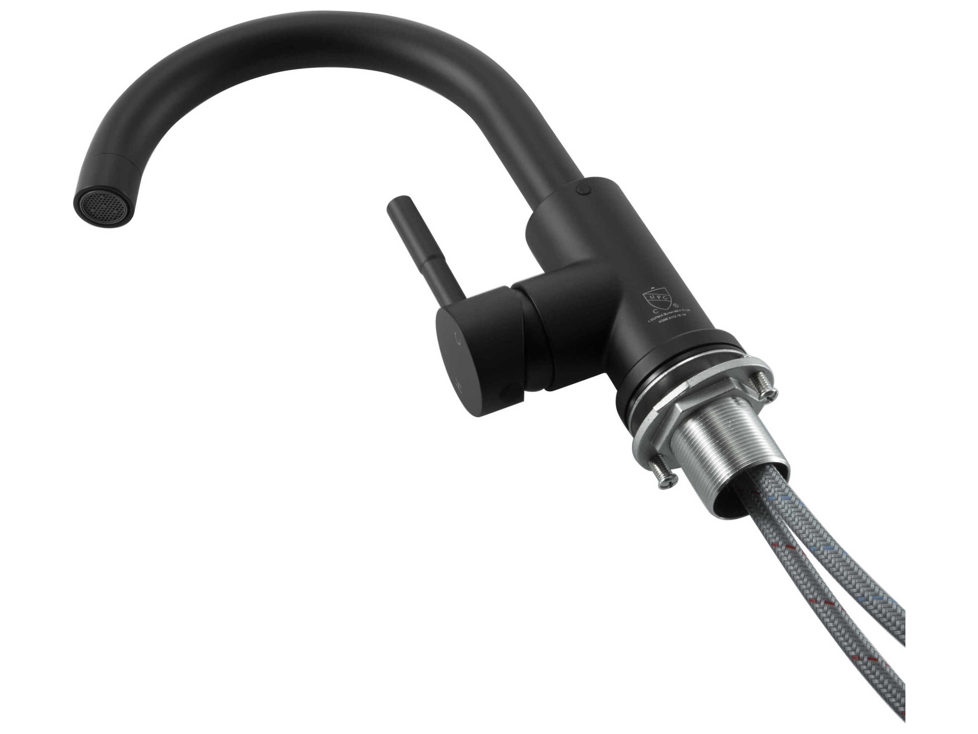 Elegant Lighting Louis Matte Black Bathroom Faucet