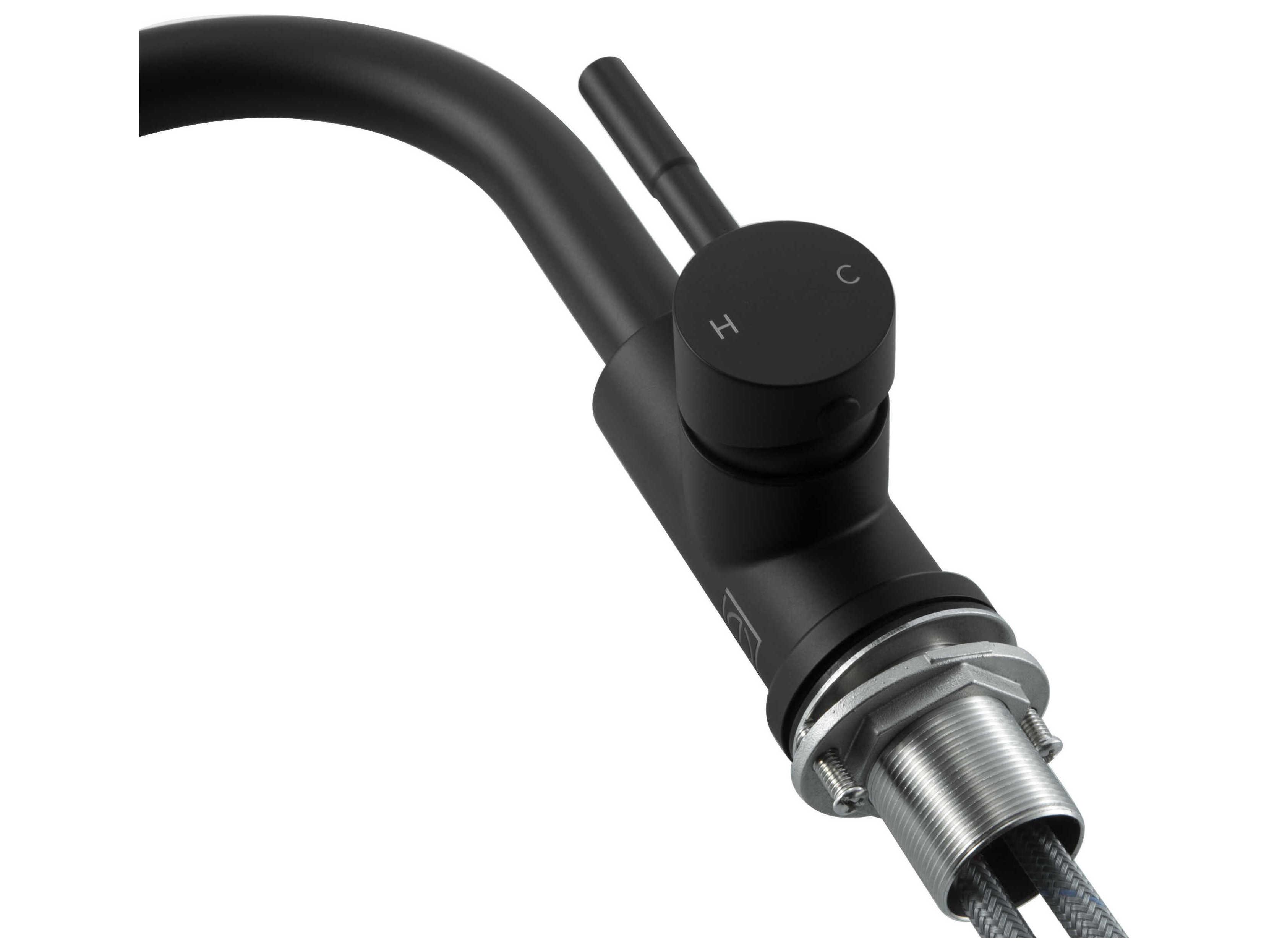 Elegant Lighting Louis Matte Black Bathroom Faucet