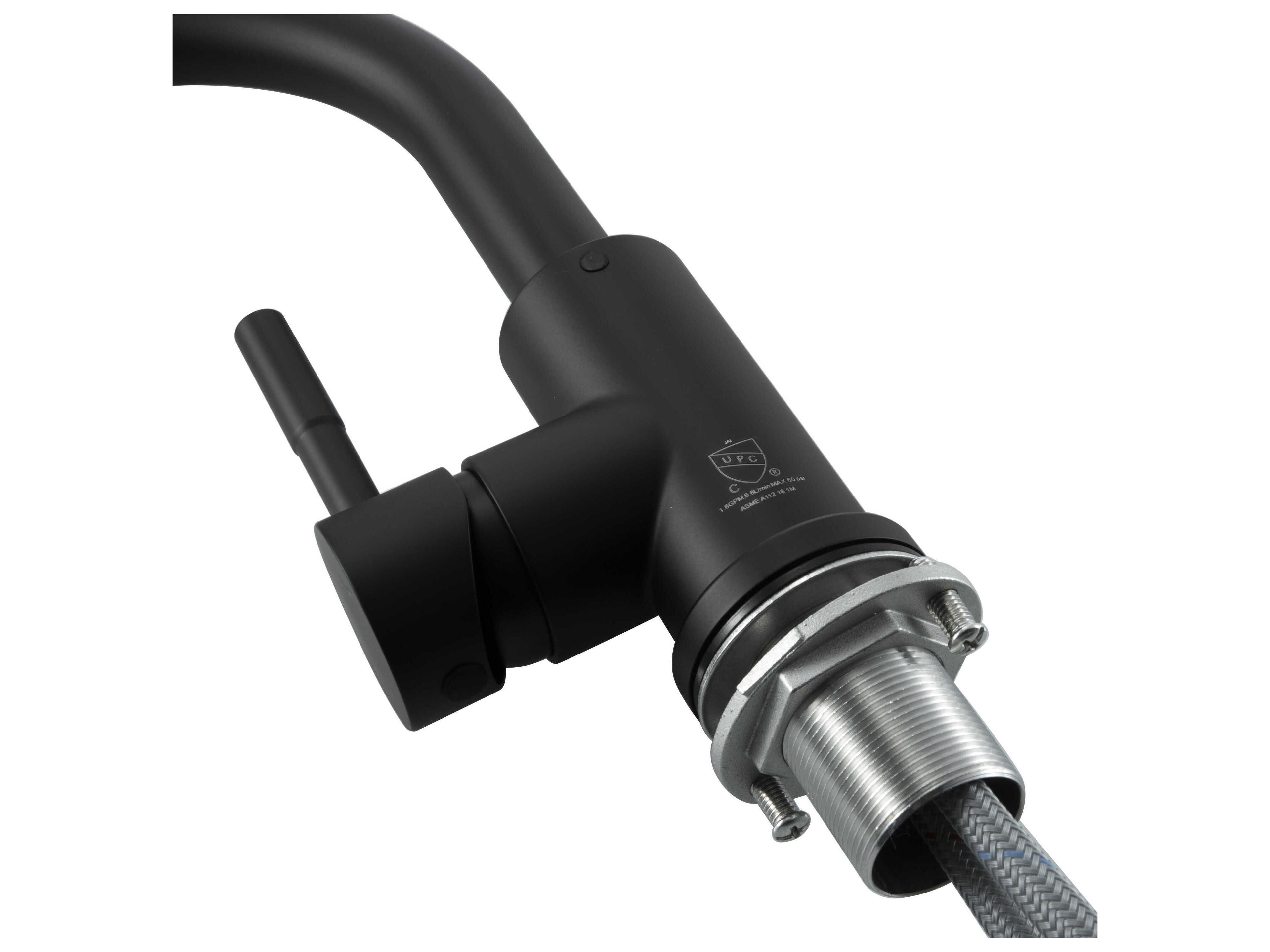 Elegant Lighting Louis Matte Black Bathroom Faucet