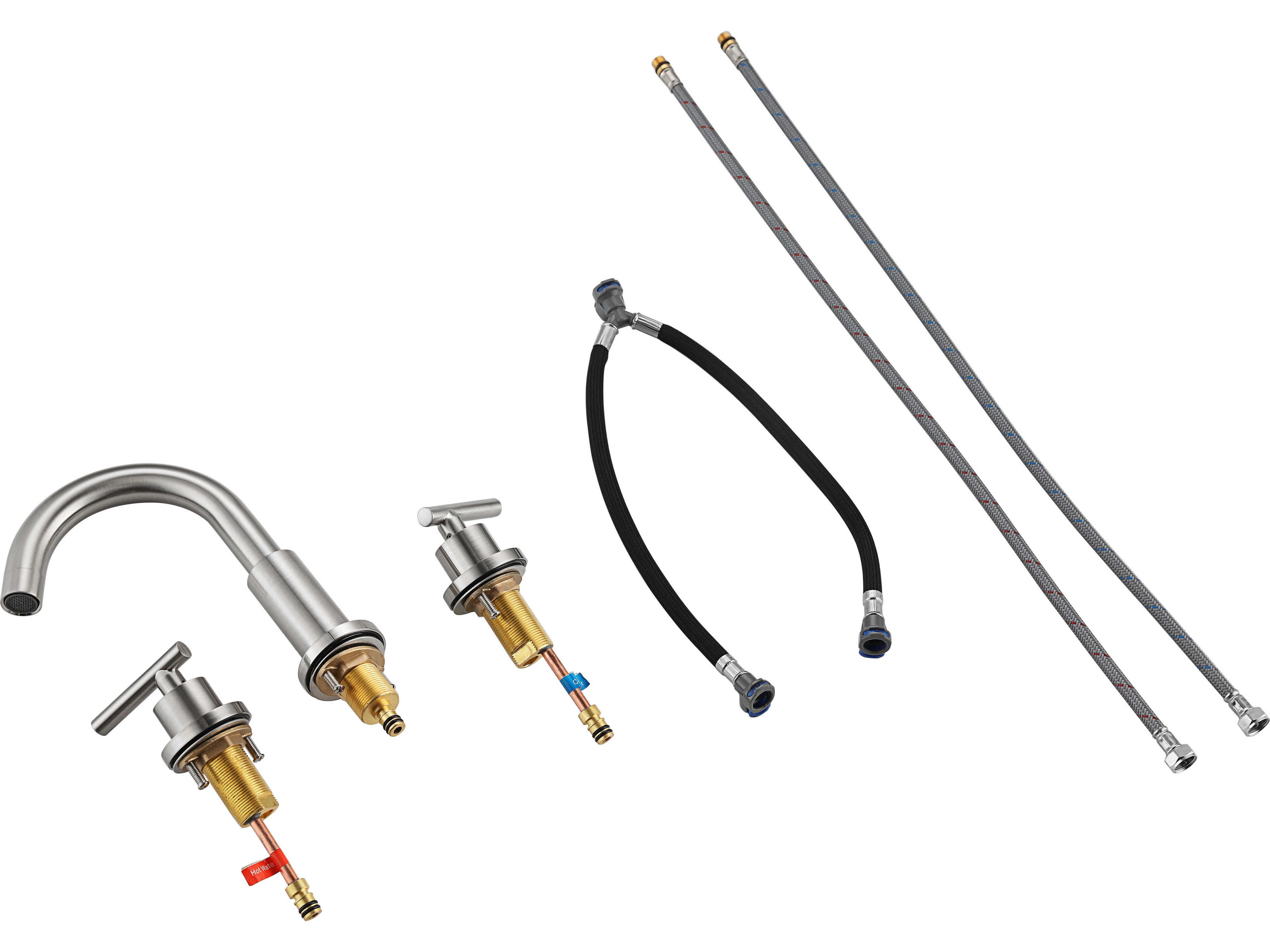 Elegant Lighting Leah Brushed Nickel Bathroom Faucet