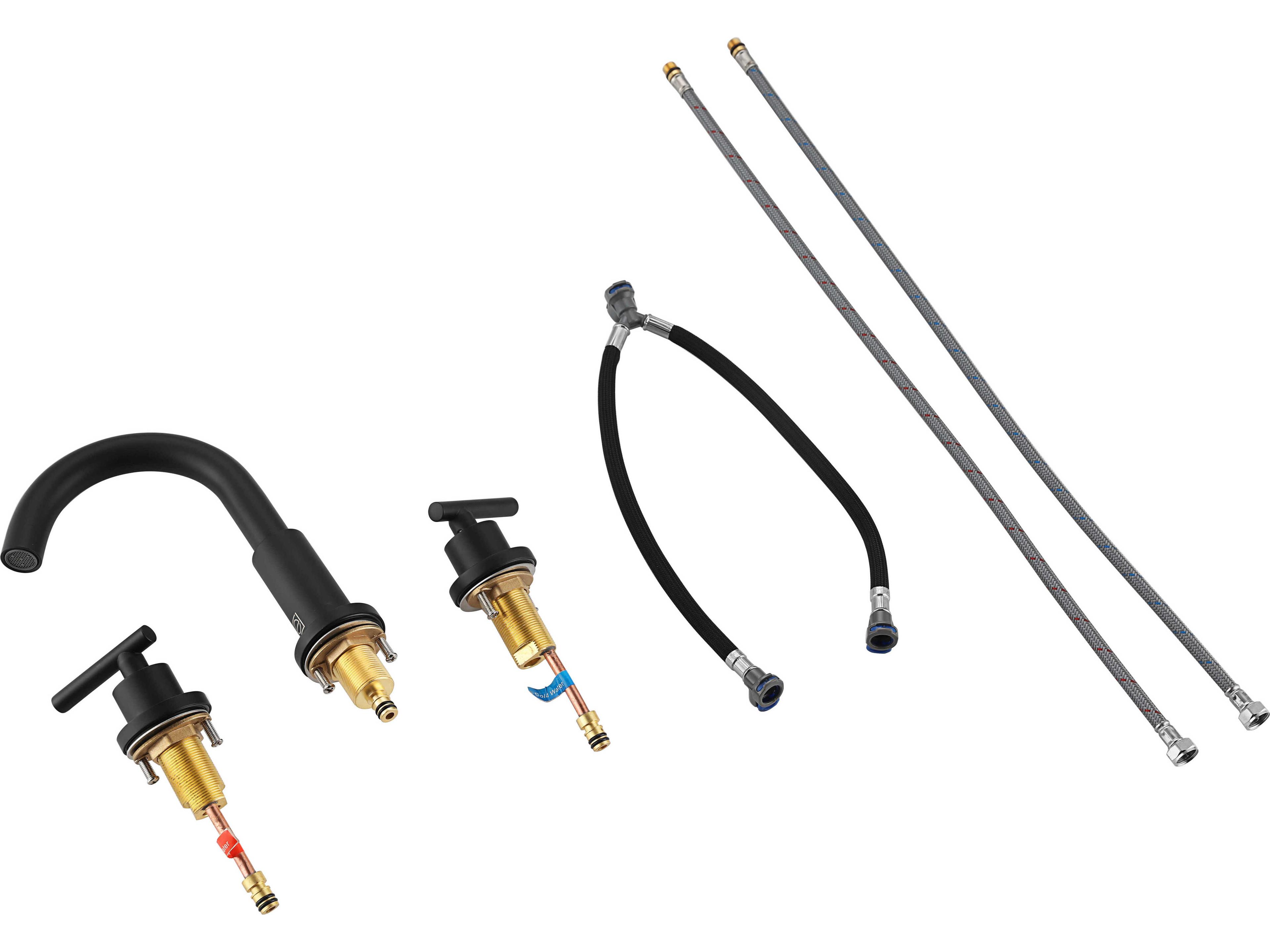 Elegant Lighting Leah Matte Black Bathroom Faucet