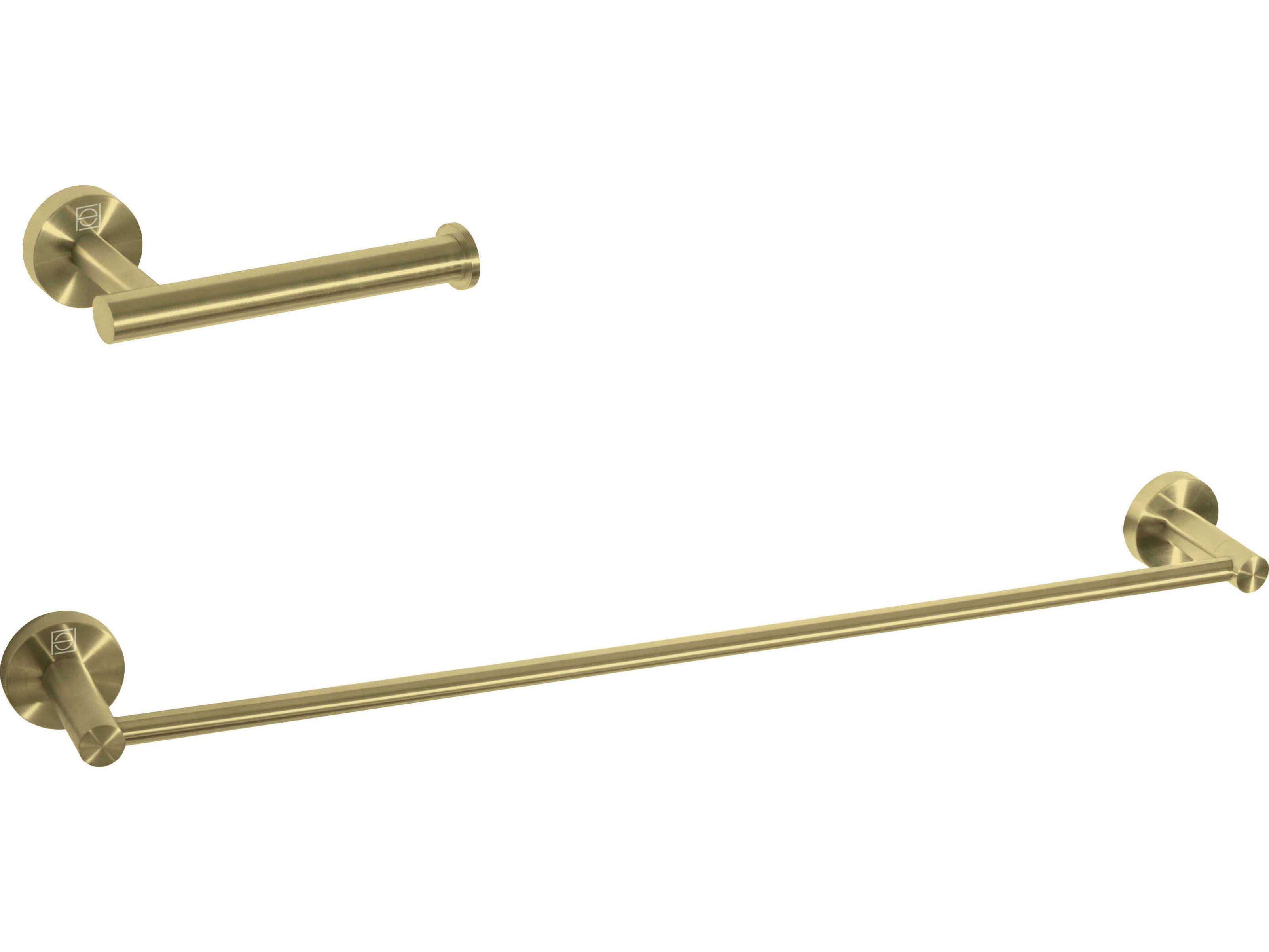 Elegant Lighting Alma Brushed Gold 2-Piece Bathroom Hardware Set