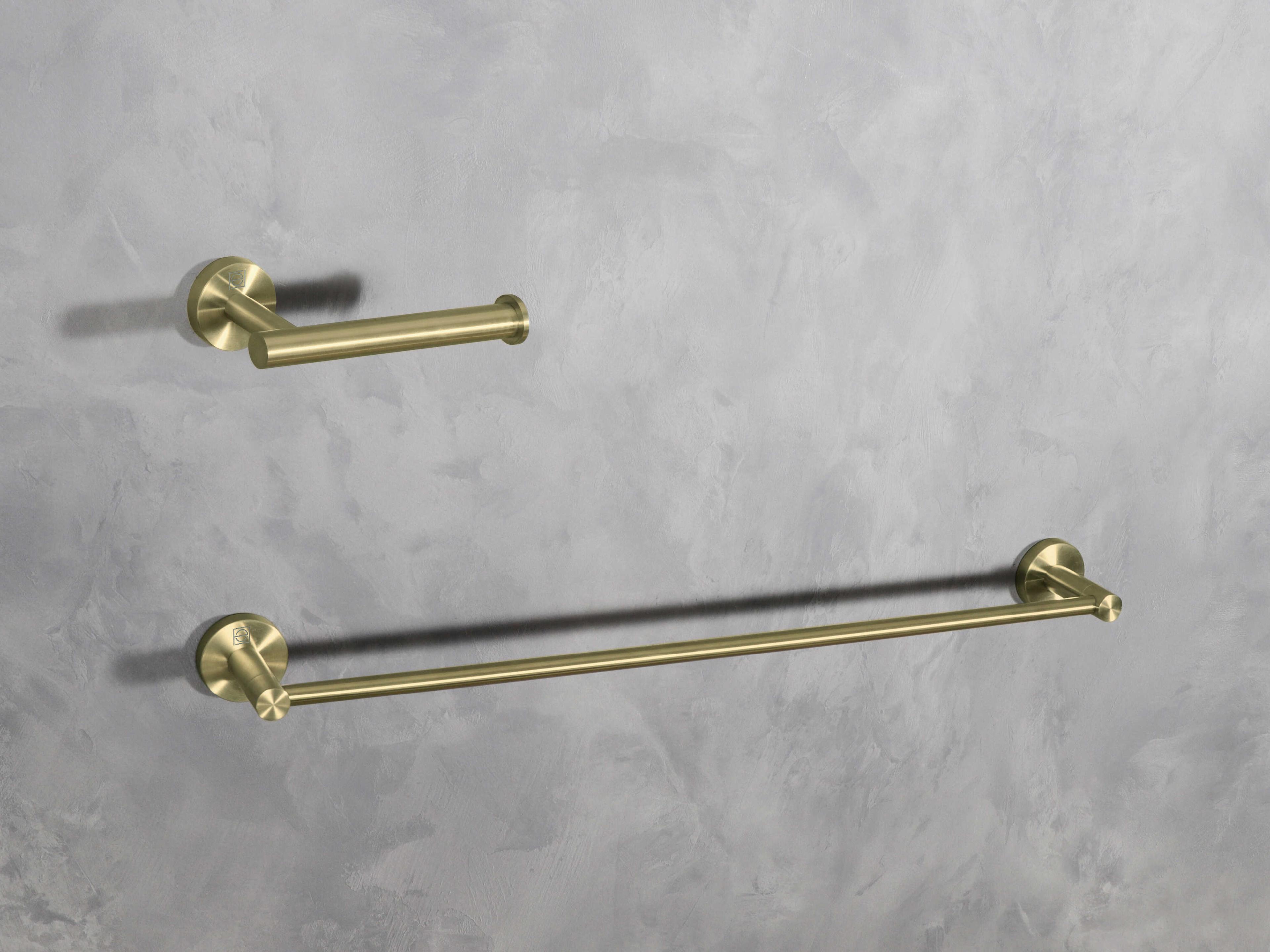 Elegant Lighting Alma Brushed Gold 2-Piece Bathroom Hardware Set