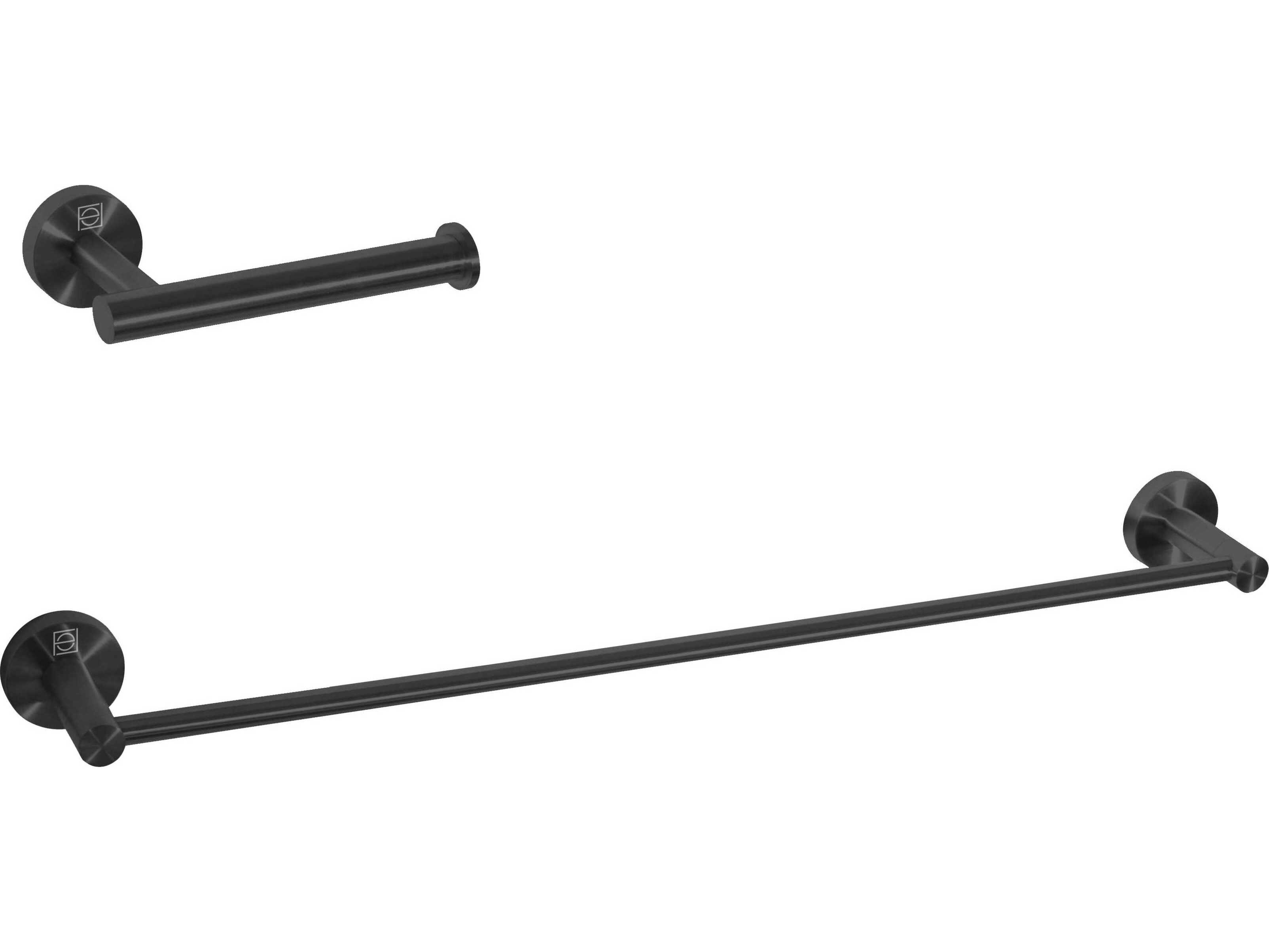 Elegant Lighting Alma Matte Black 2-Piece Bathroom Hardware Set