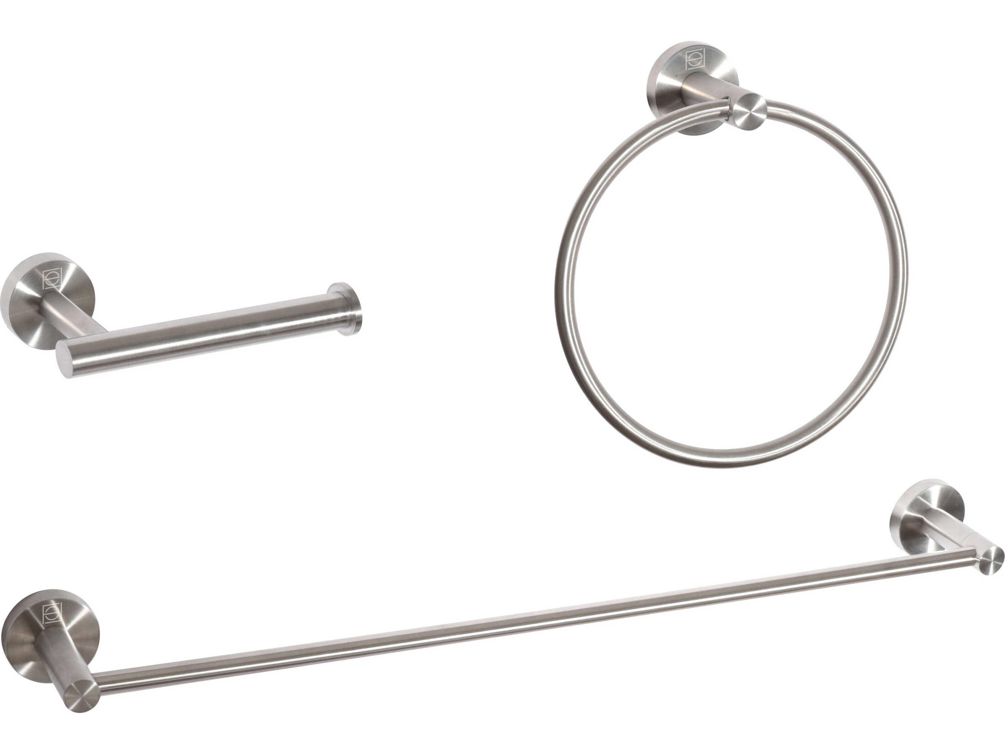 Elegant Lighting Alma Brushed Nickel 3-Piece Bathroom Hardware Set